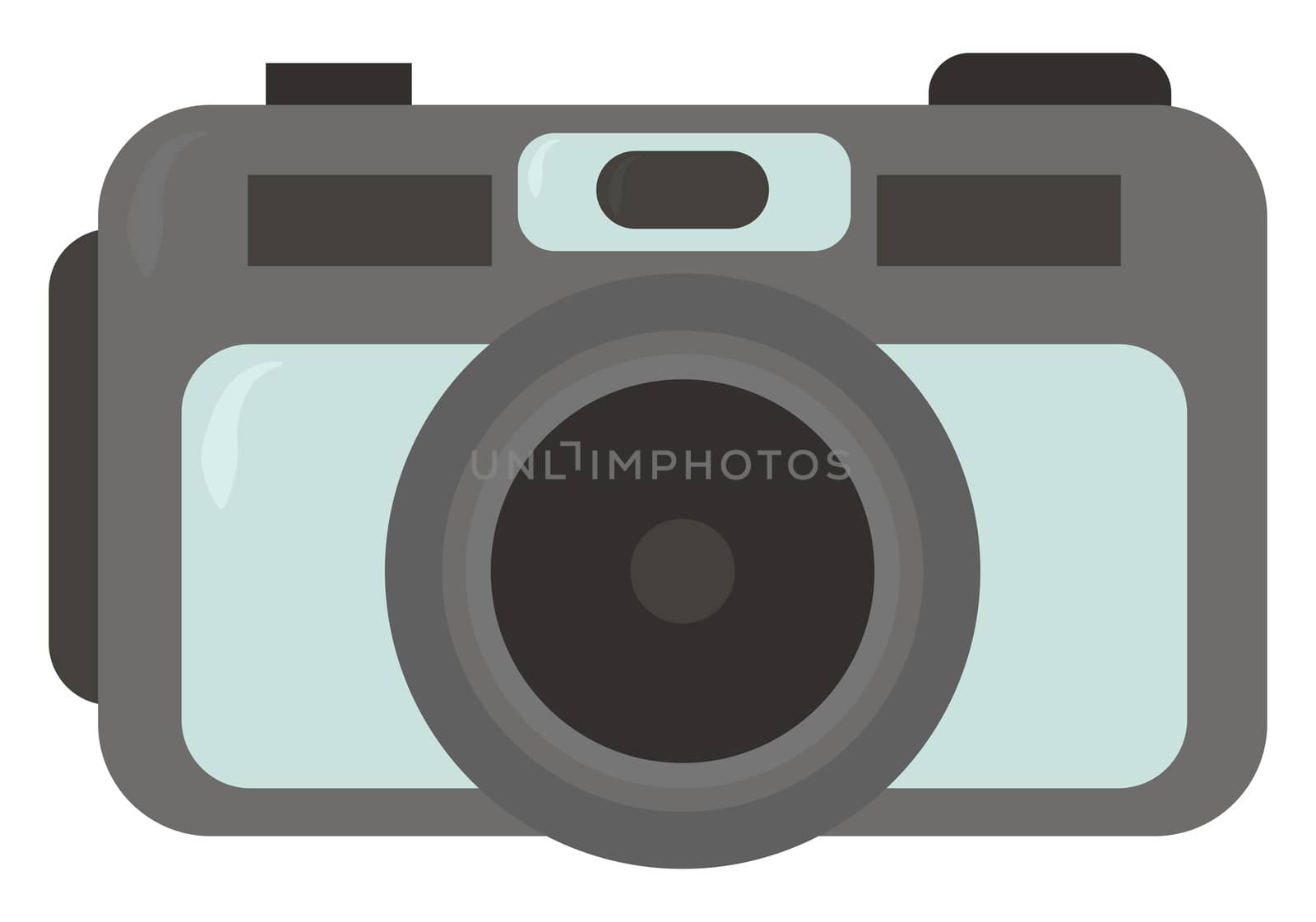 Retro camera , illustration, vector on white background by Morphart