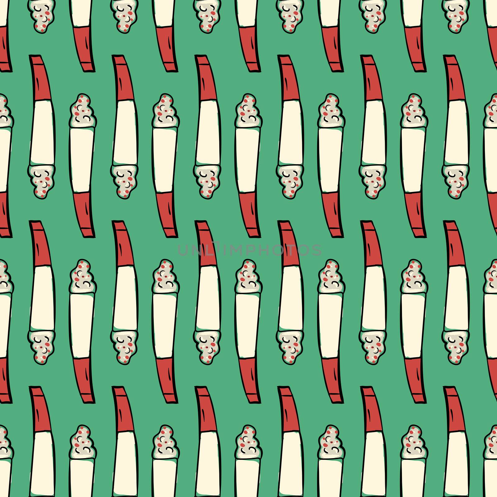 Cigarette pattern , illustration, vector on white background by Morphart