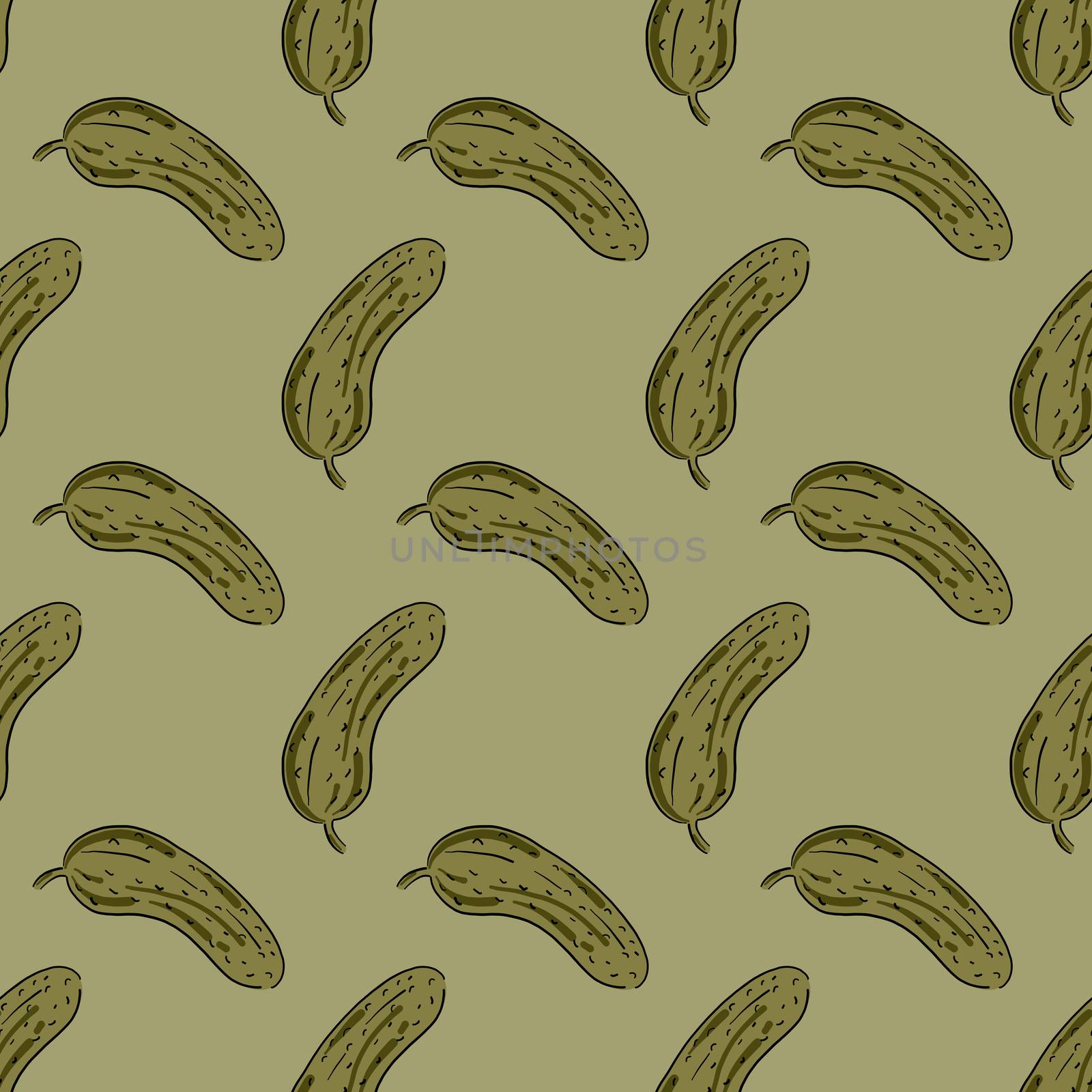 Pickles pattern , illustration, vector on white background by Morphart