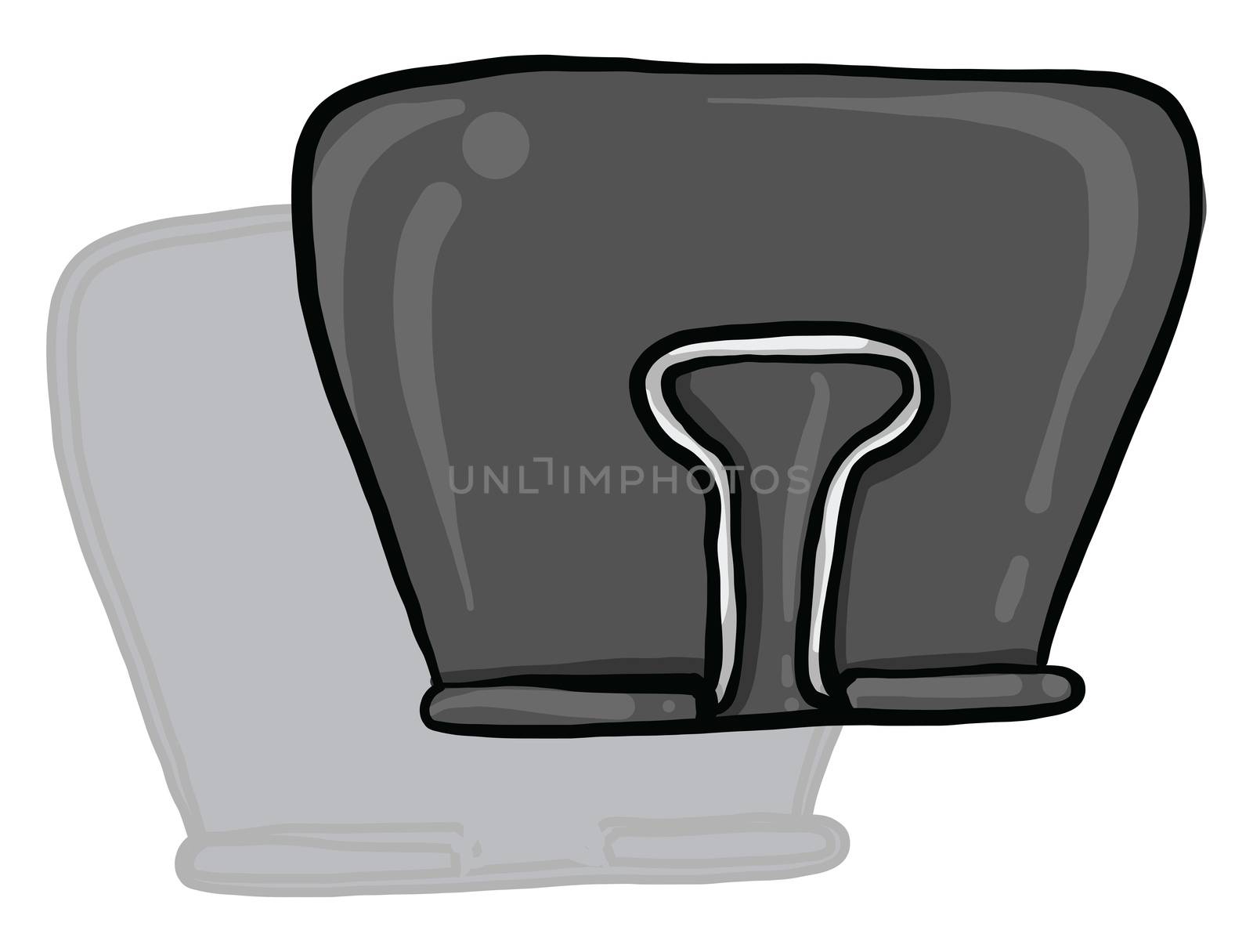 Clamp , illustration, vector on white background