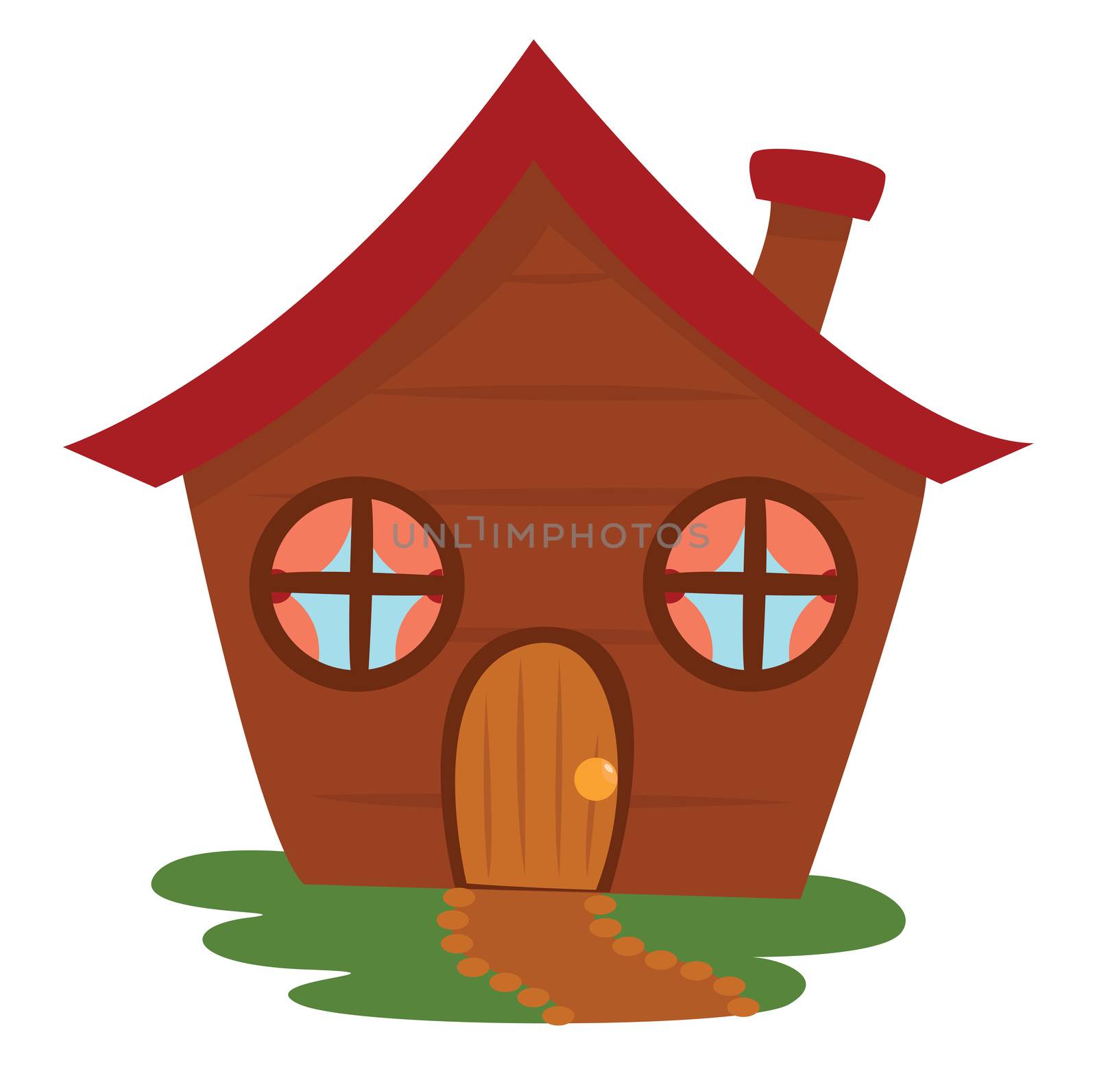 Fairytale house , illustration, vector on white background by Morphart