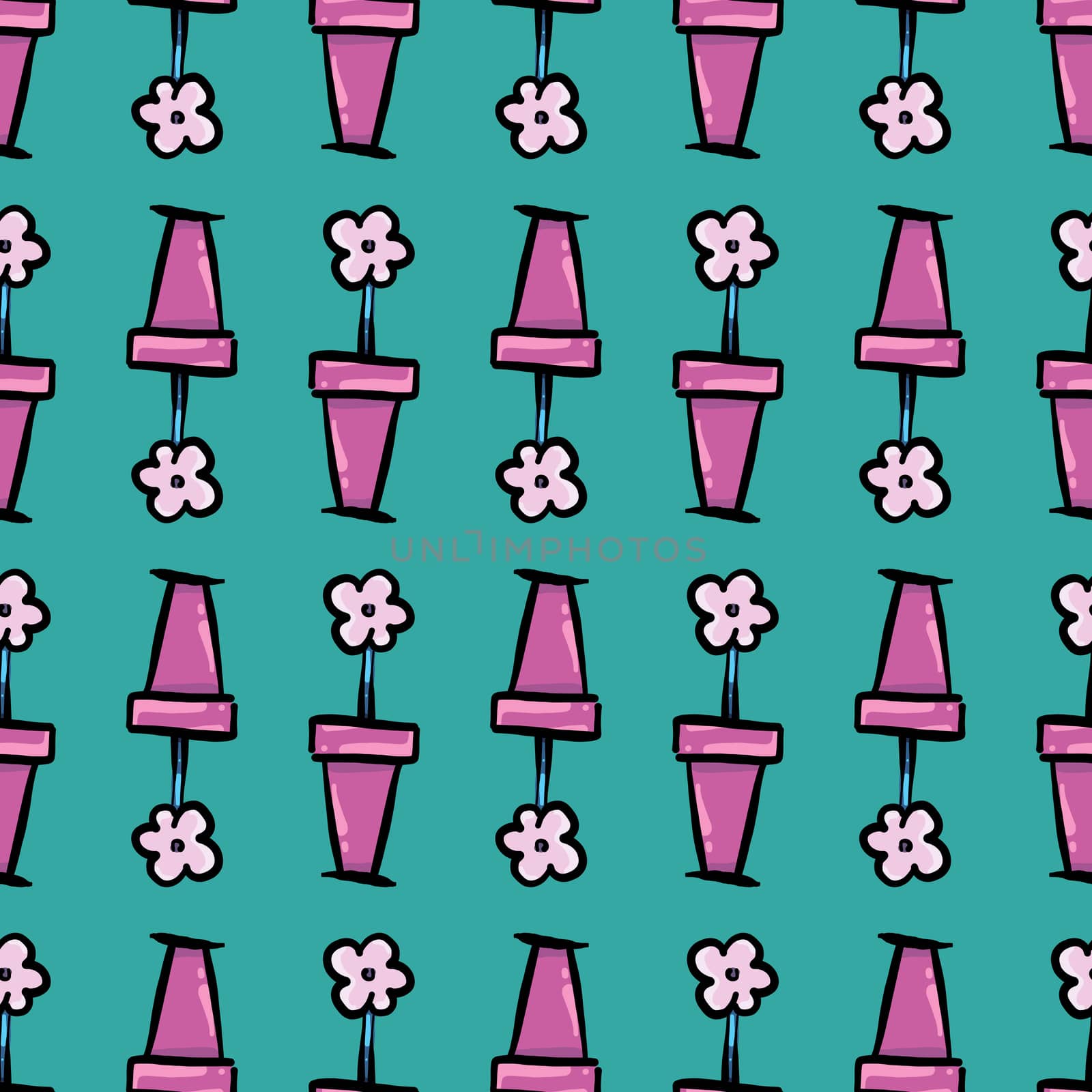 Flowers pattern , illustration, vector on white background