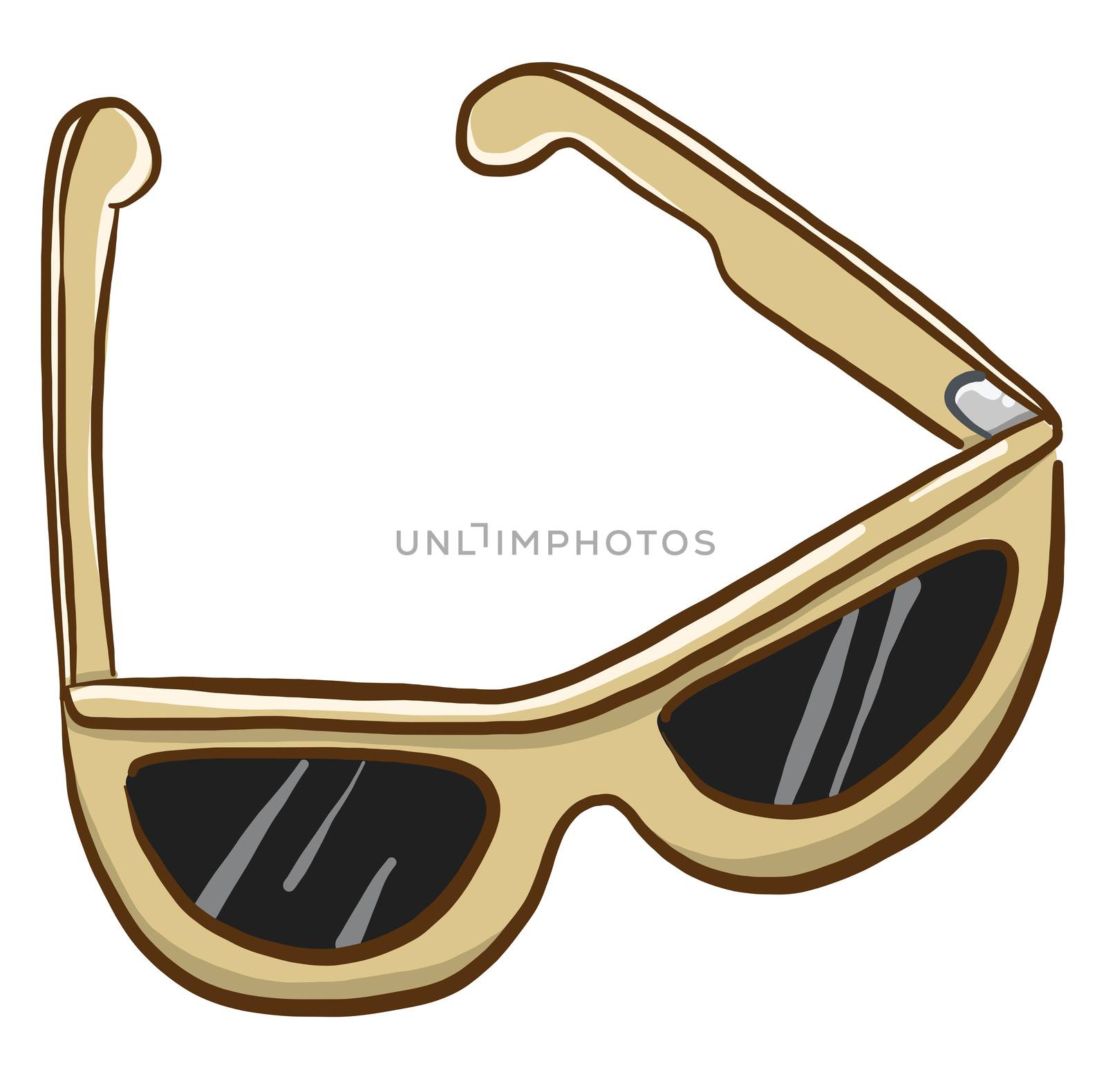 Sunglasses , illustration, vector on white background by Morphart