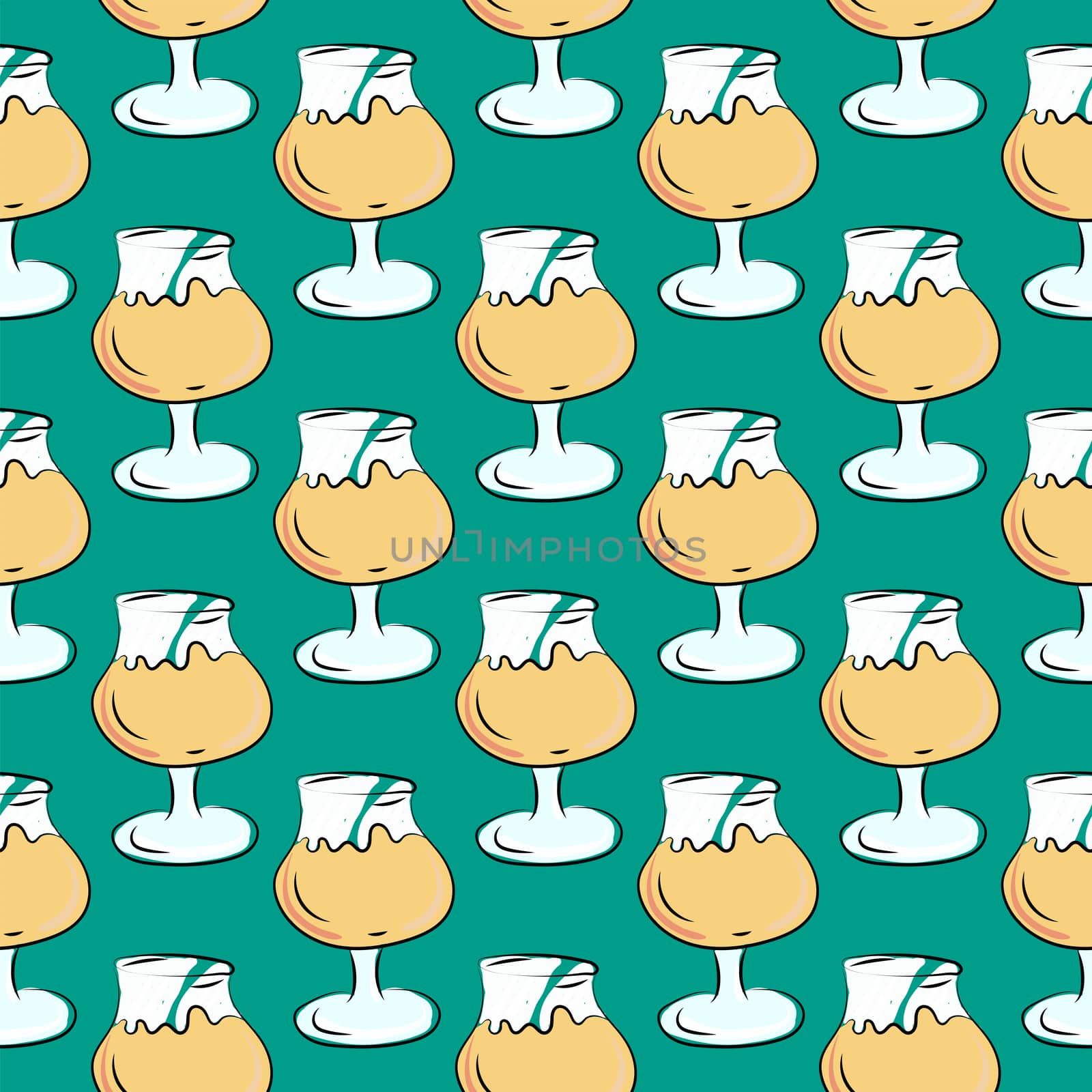 Glass of juice pattern , illustration, vector on white background