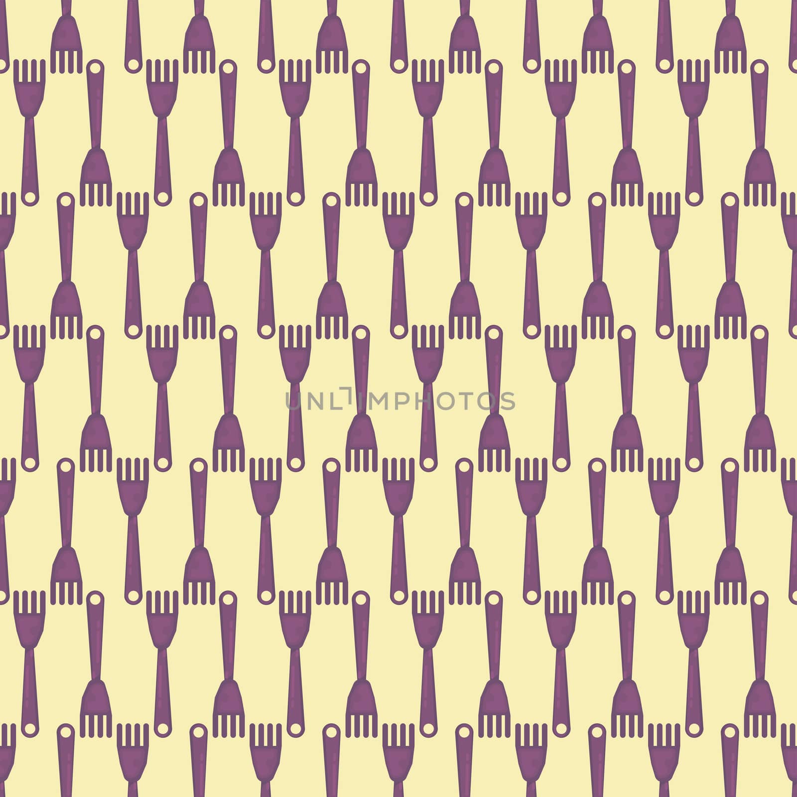 Forks pattern , illustration, vector on white background by Morphart