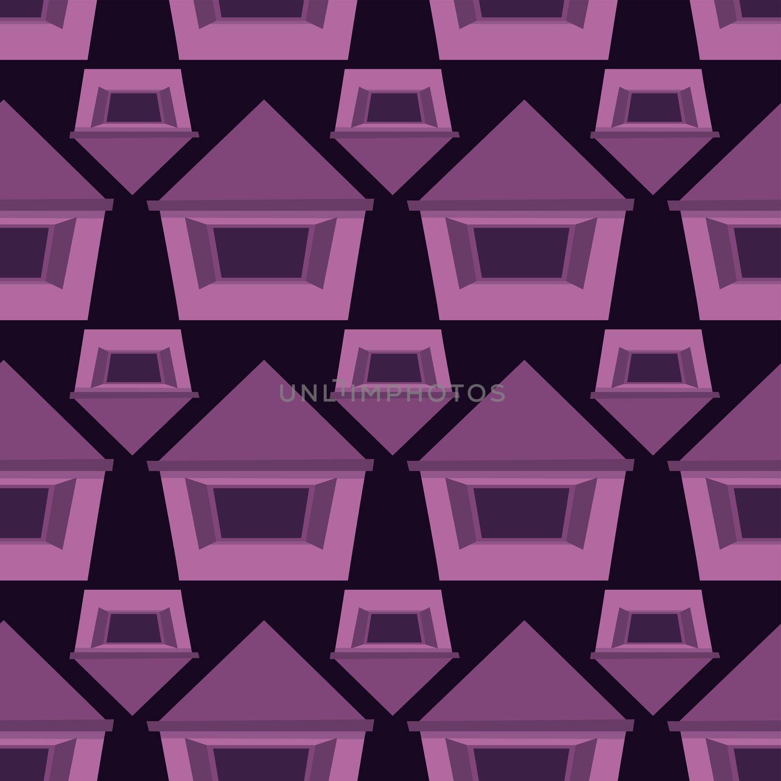 Homes pattern , illustration, vector on white background by Morphart