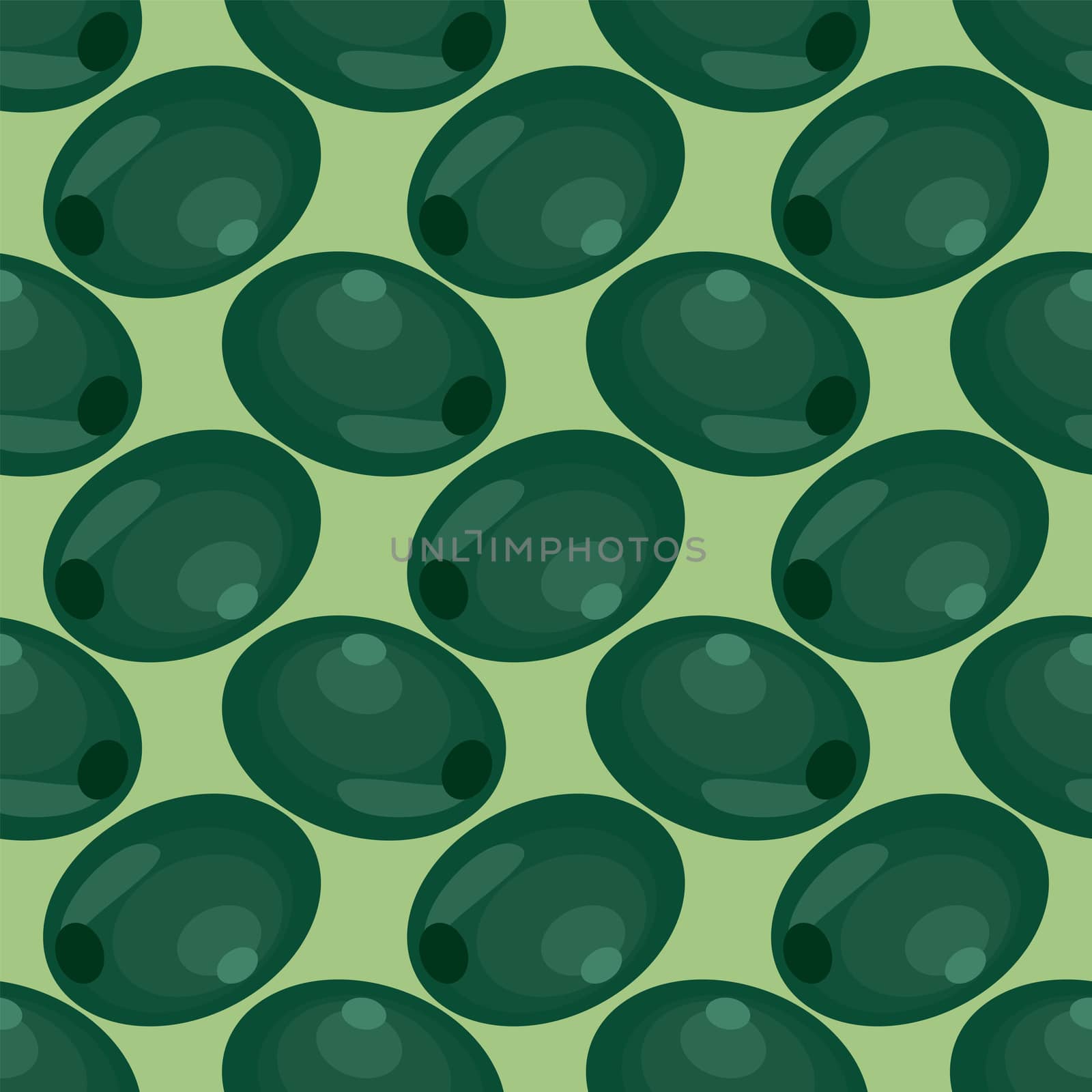 Green olive pattern , illustration, vector on white background by Morphart