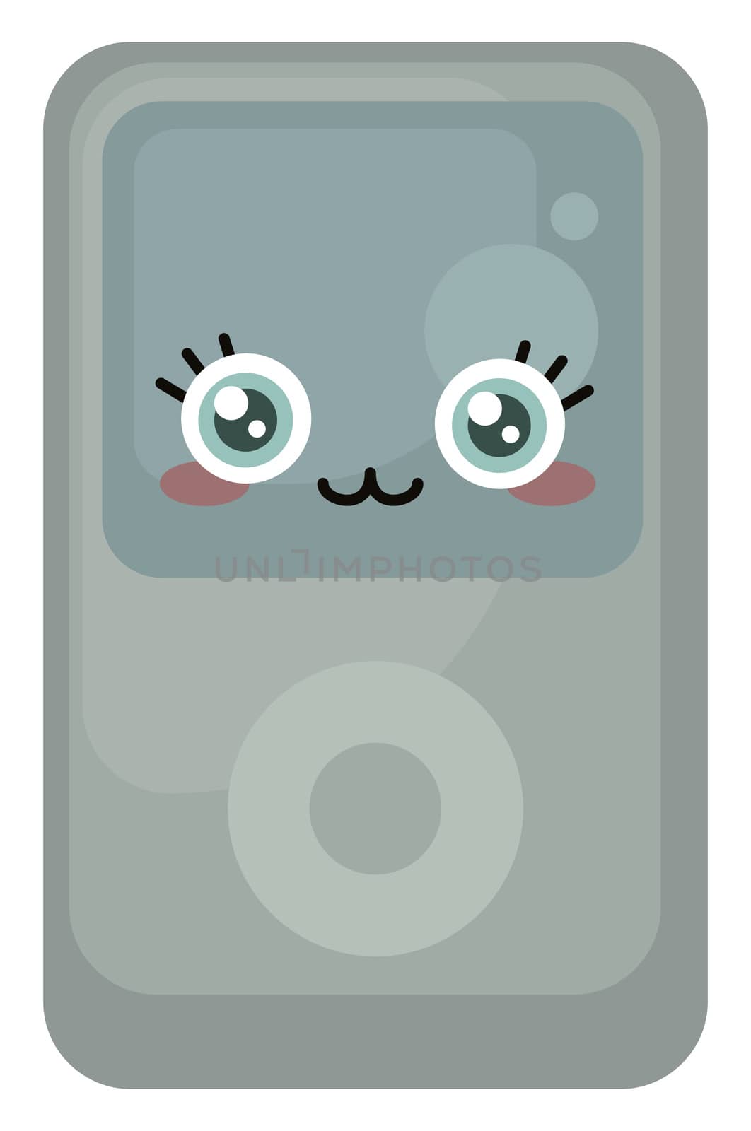 Cute mp3 , illustration, vector on white background