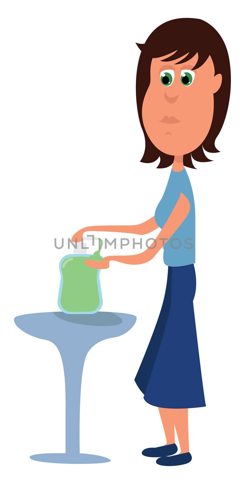 Hand hygiene , illustration, vector on white background