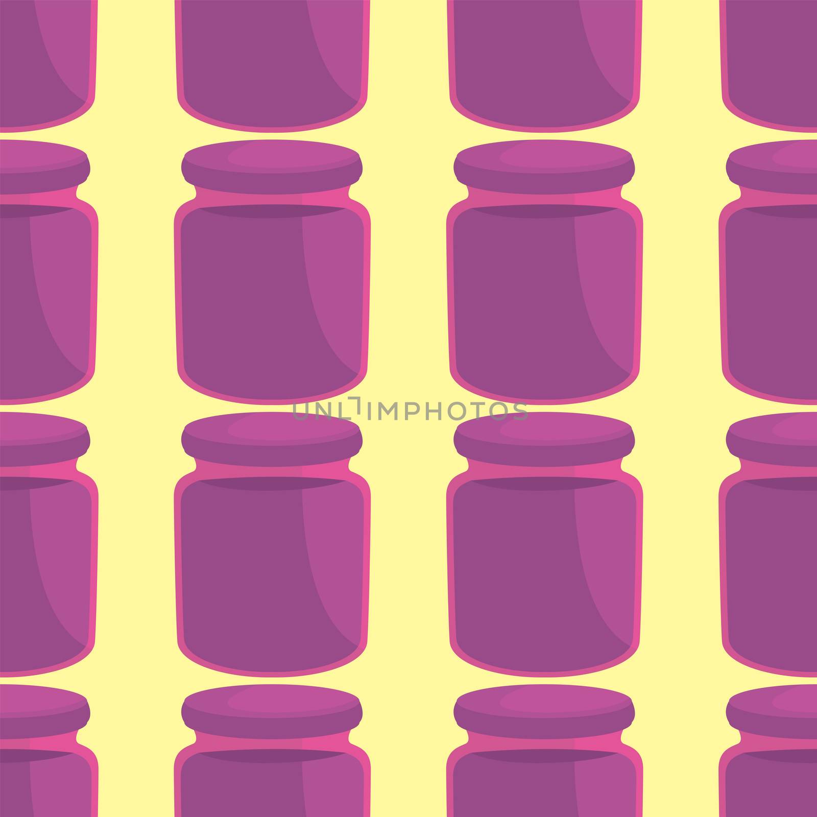 Jars pattern , illustration, vector on white background by Morphart
