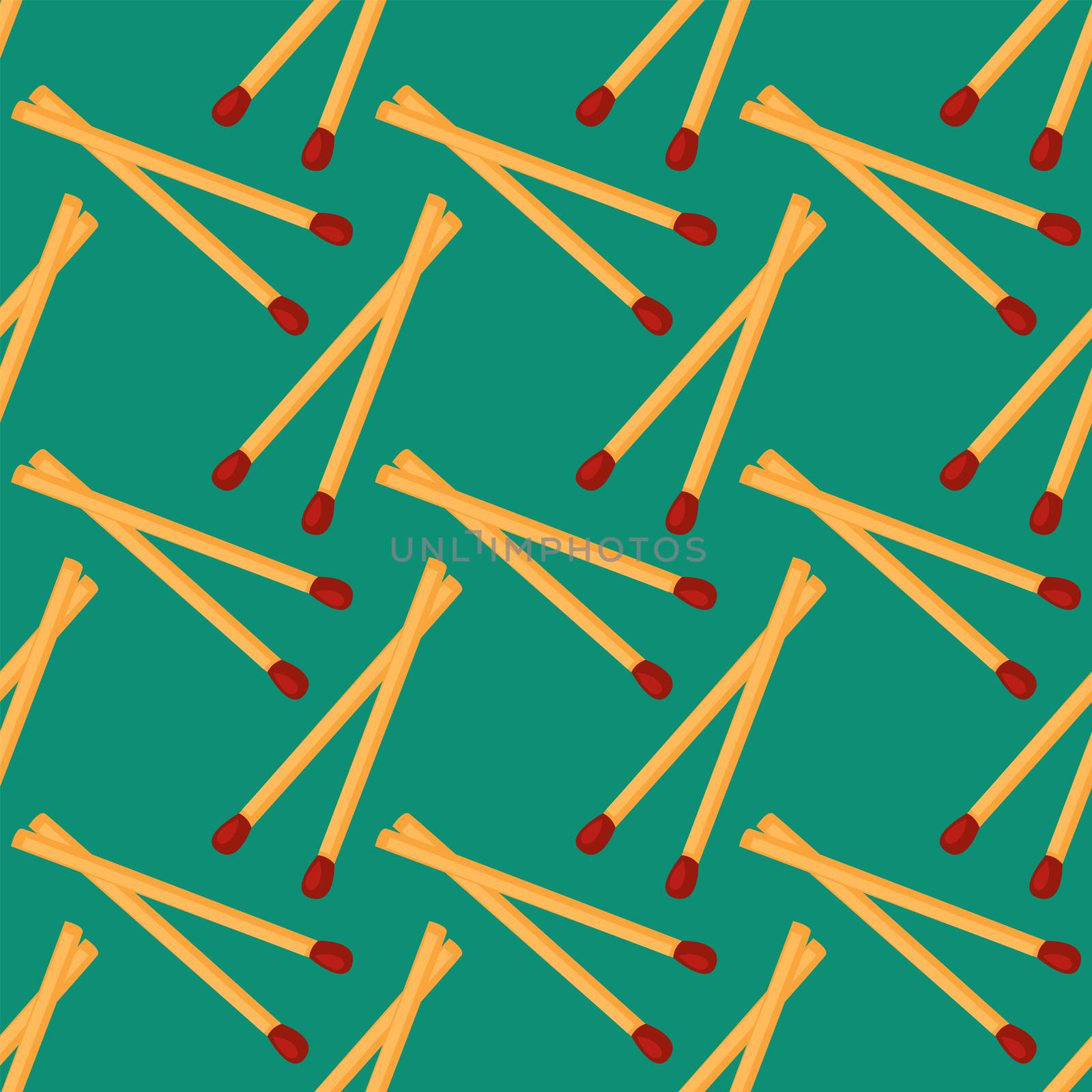 Fire matches pattern , illustration, vector on white background by Morphart