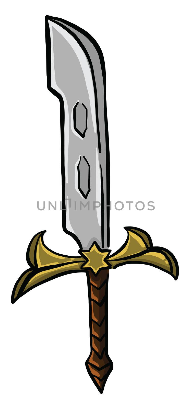 Good looking sword , illustration, vector on white background