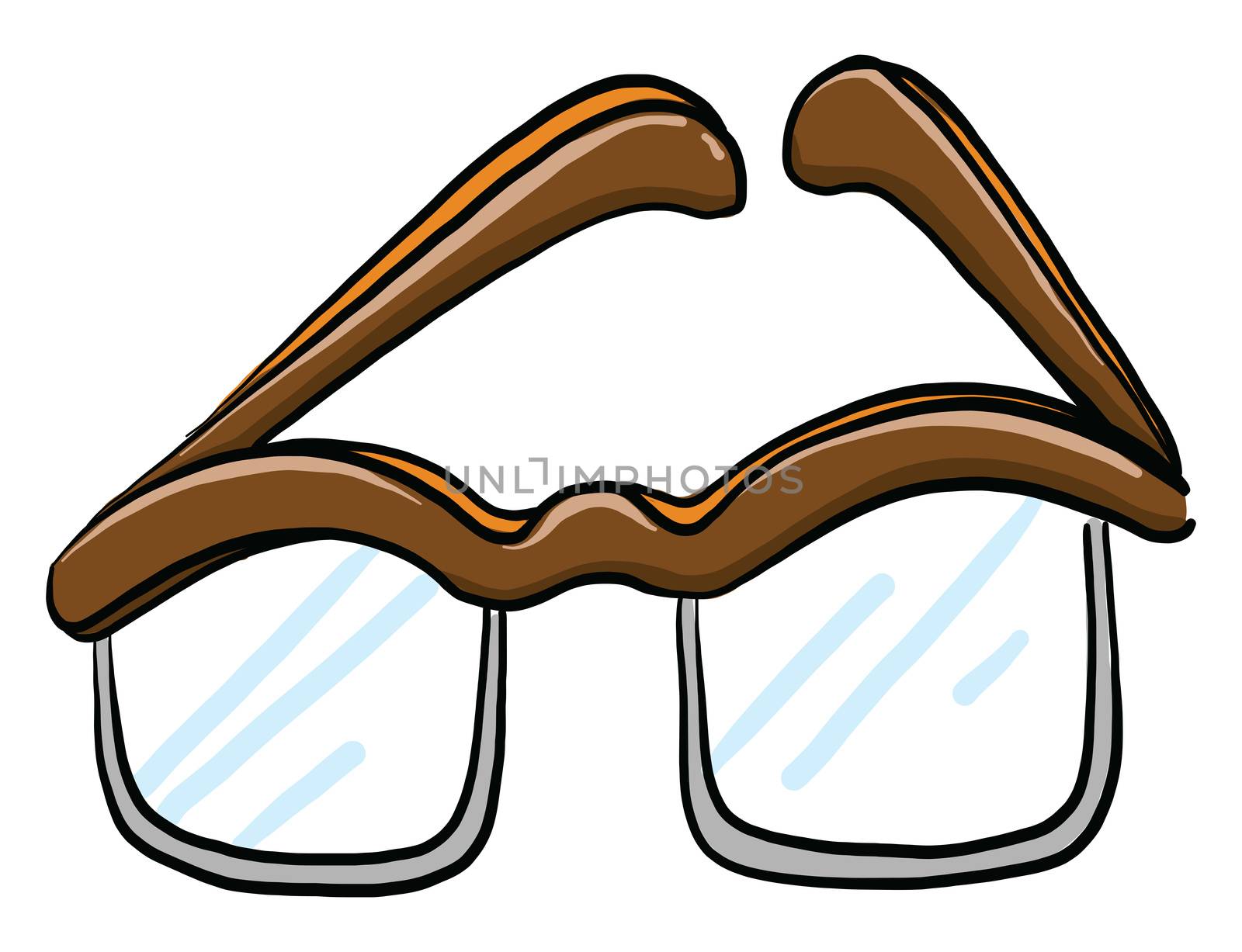 Optical glasses , illustration, vector on white background by Morphart