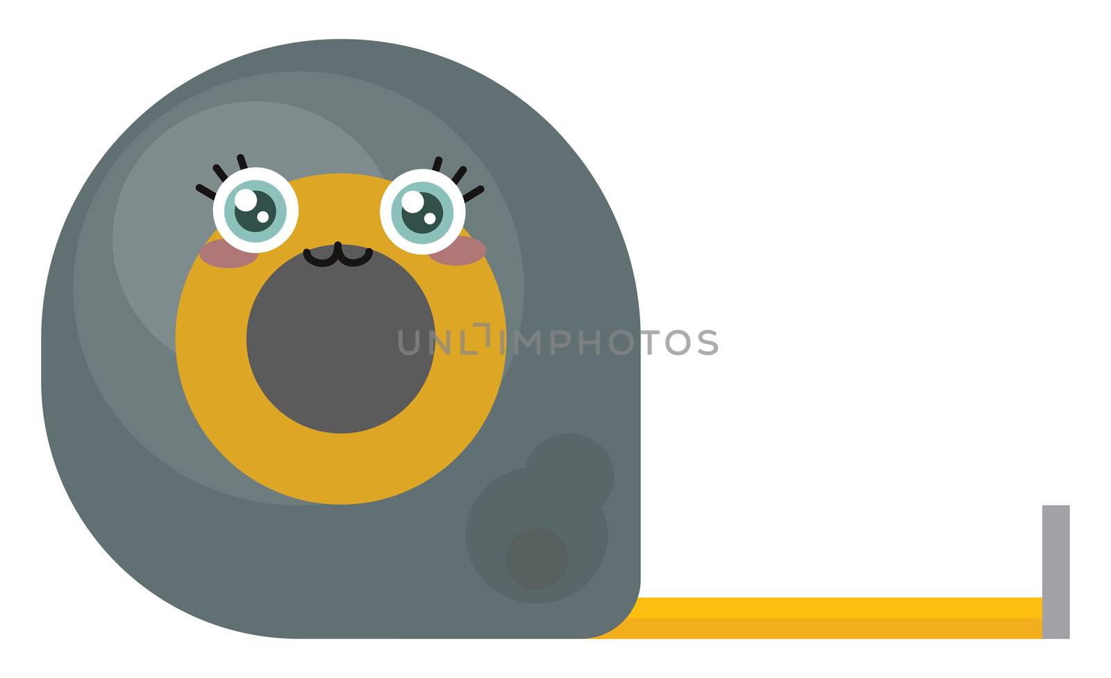 Measuring tape , illustration, vector on white background by Morphart