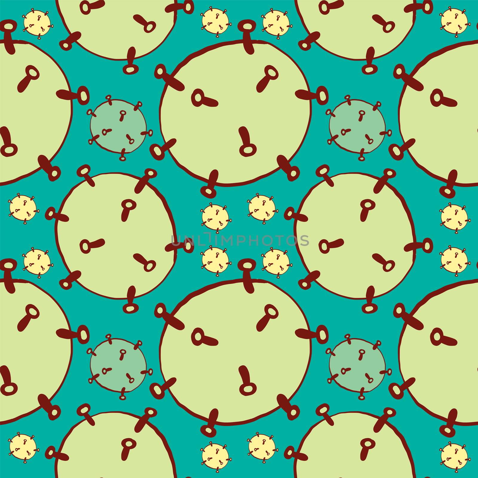 Coronavirus pattern , illustration, vector on white background by Morphart