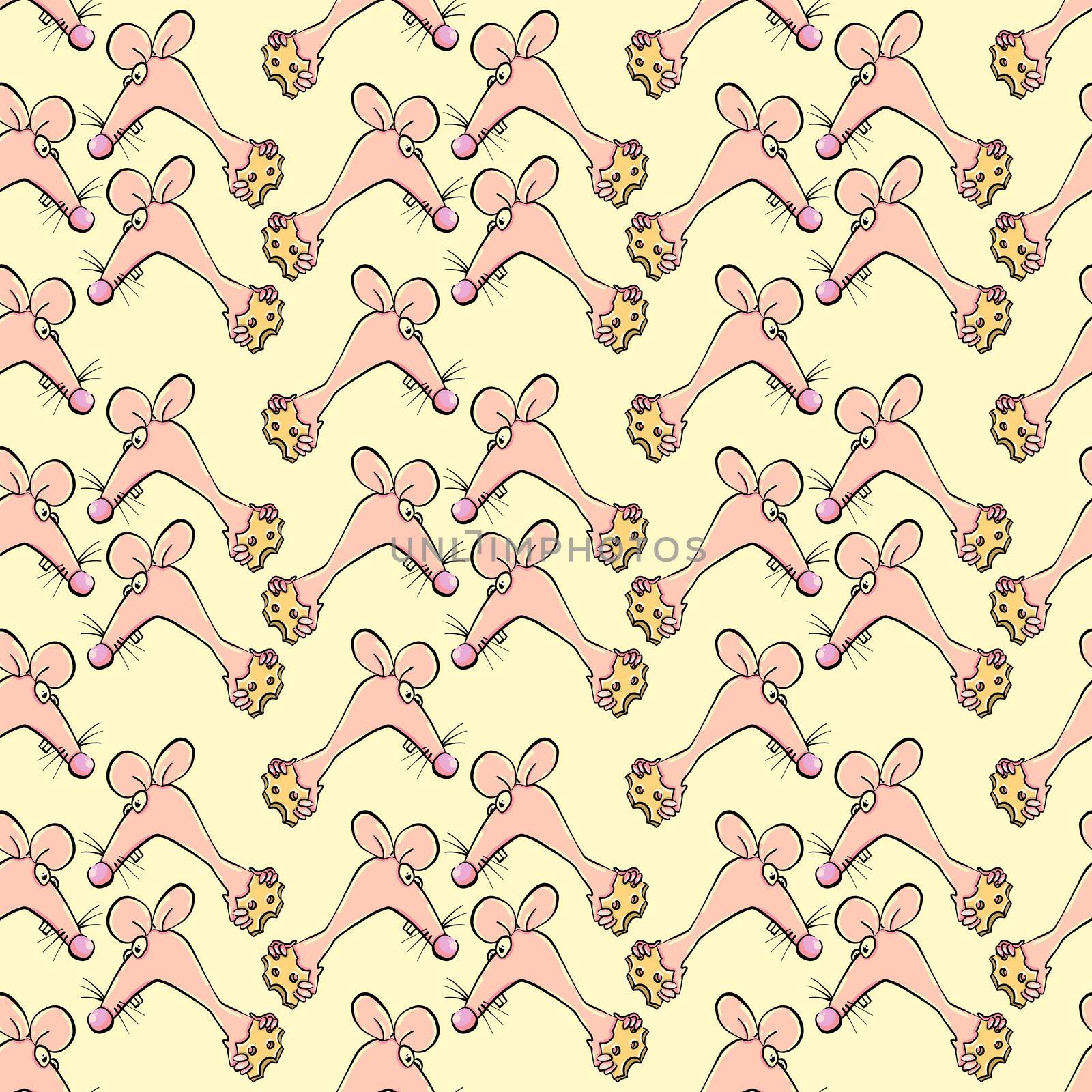 Mouse pattern , illustration, vector on white background by Morphart