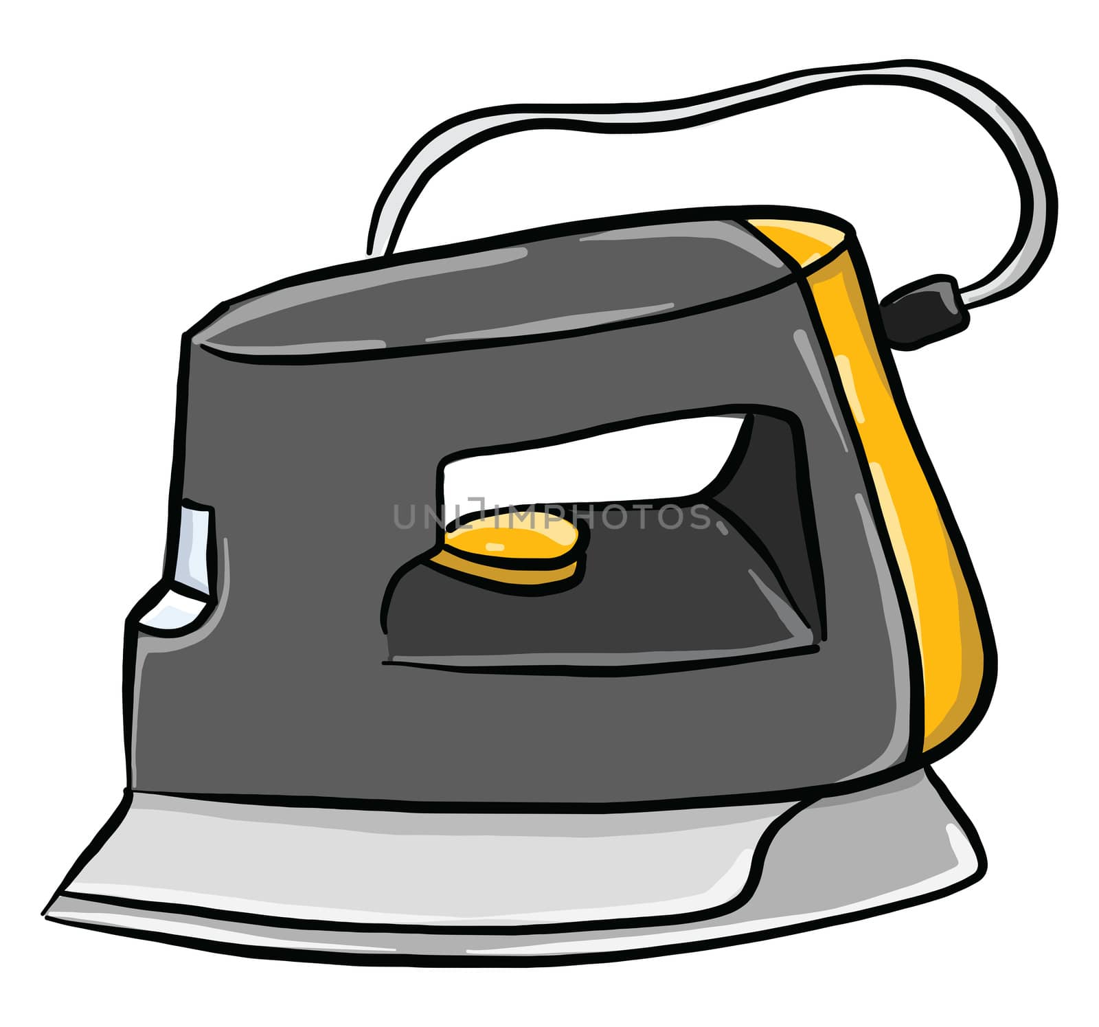 Old iron , illustration, vector on white background by Morphart