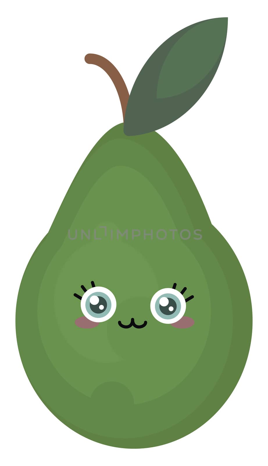 Cute pear , illustration, vector on white background by Morphart
