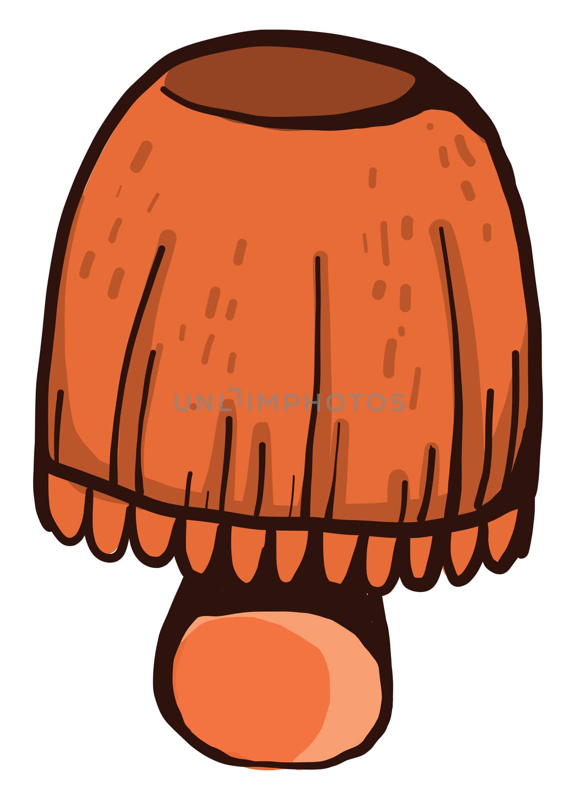 Orange table lamp , illustration, vector on white background by Morphart