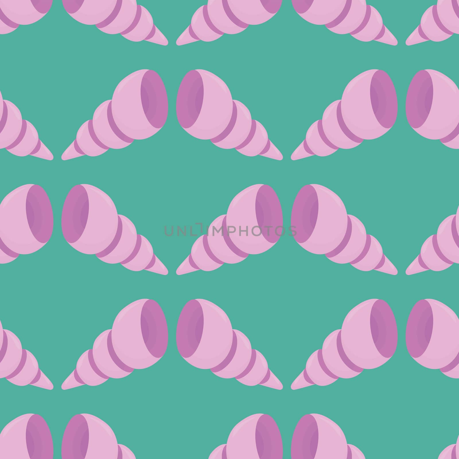 Ocean shells pattern , illustration, vector on white background