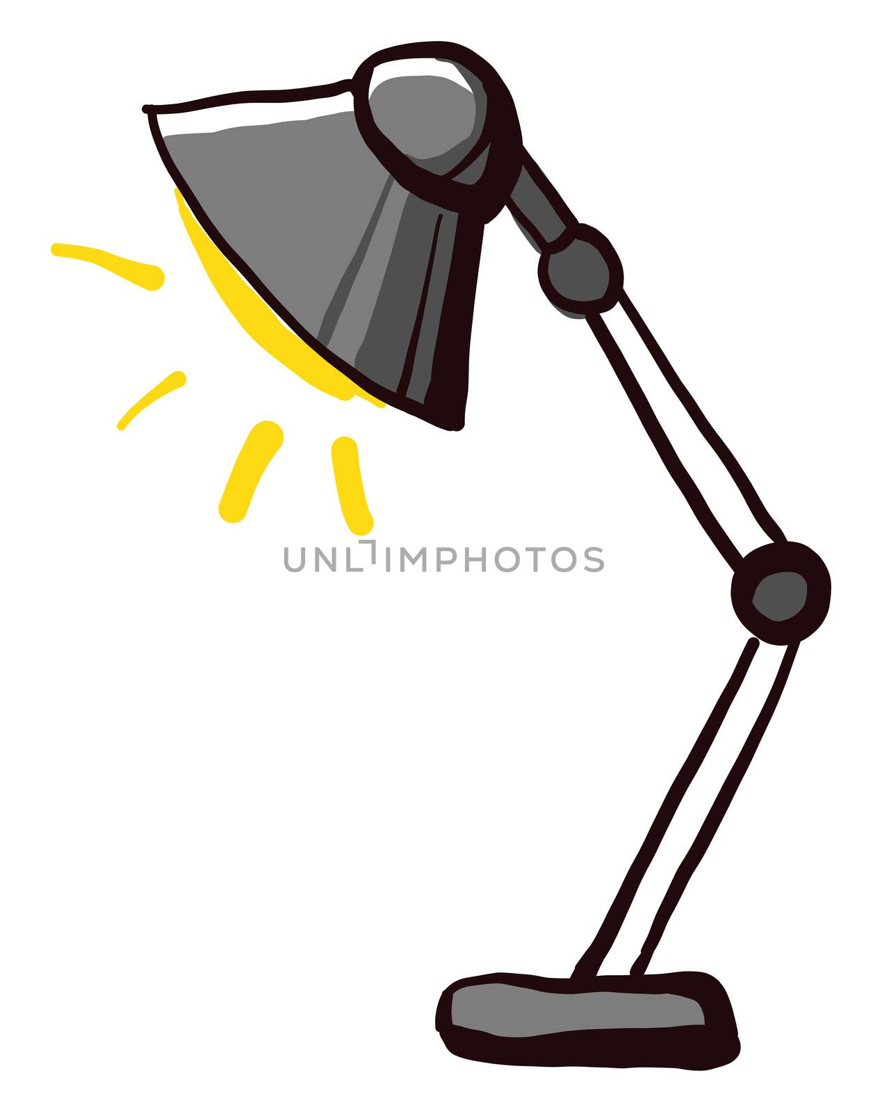 Table lamp , illustration, vector on white background by Morphart