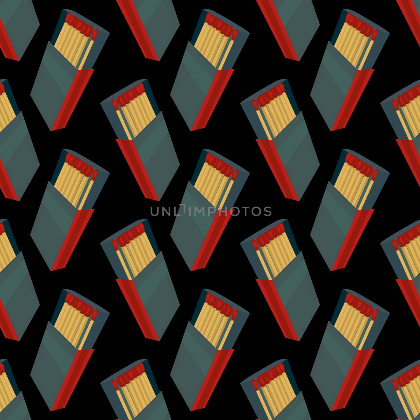 Matches in box pattern , illustration, vector on white background