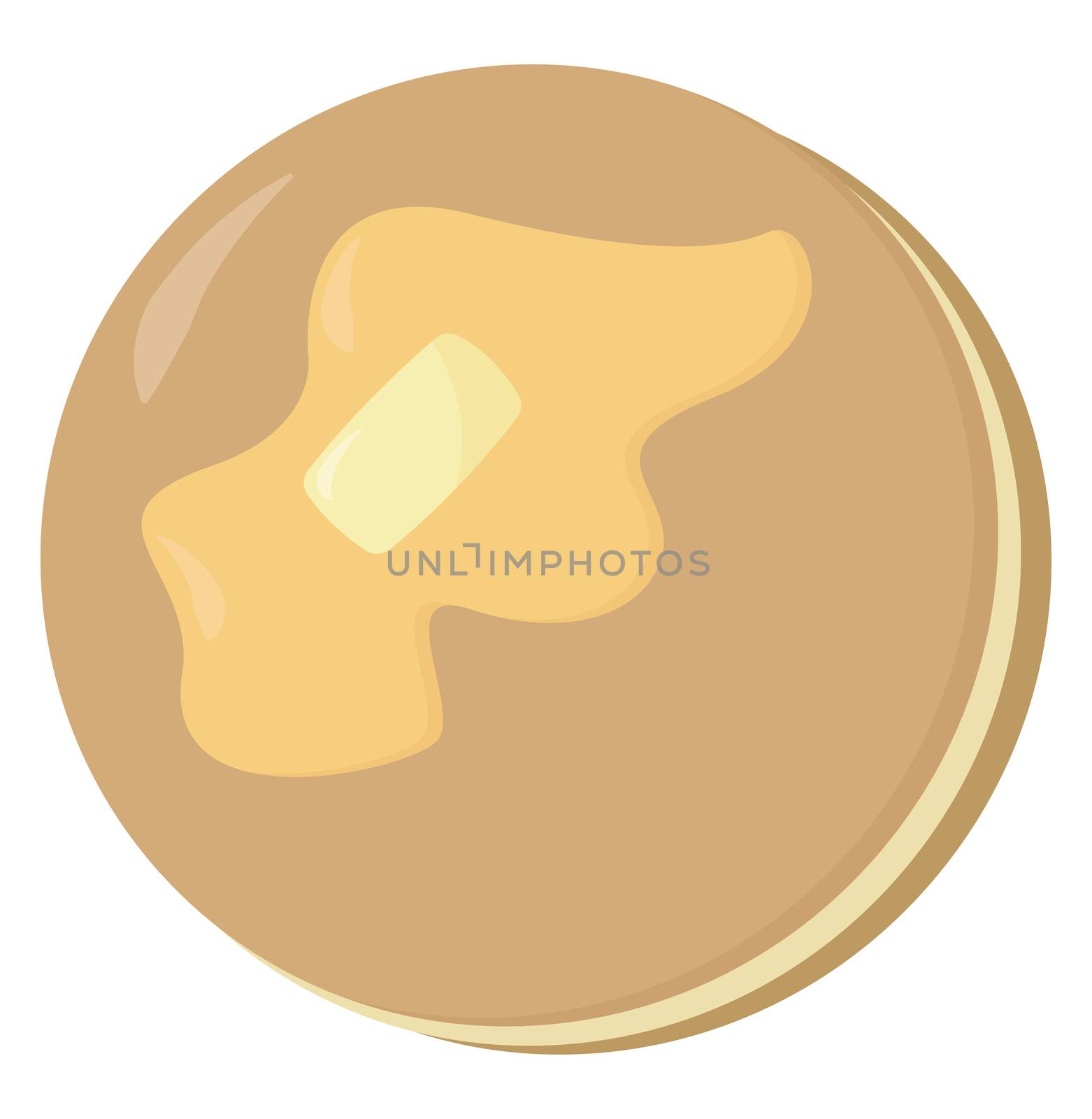 Delicious pancake , illustration, vector on white background by Morphart