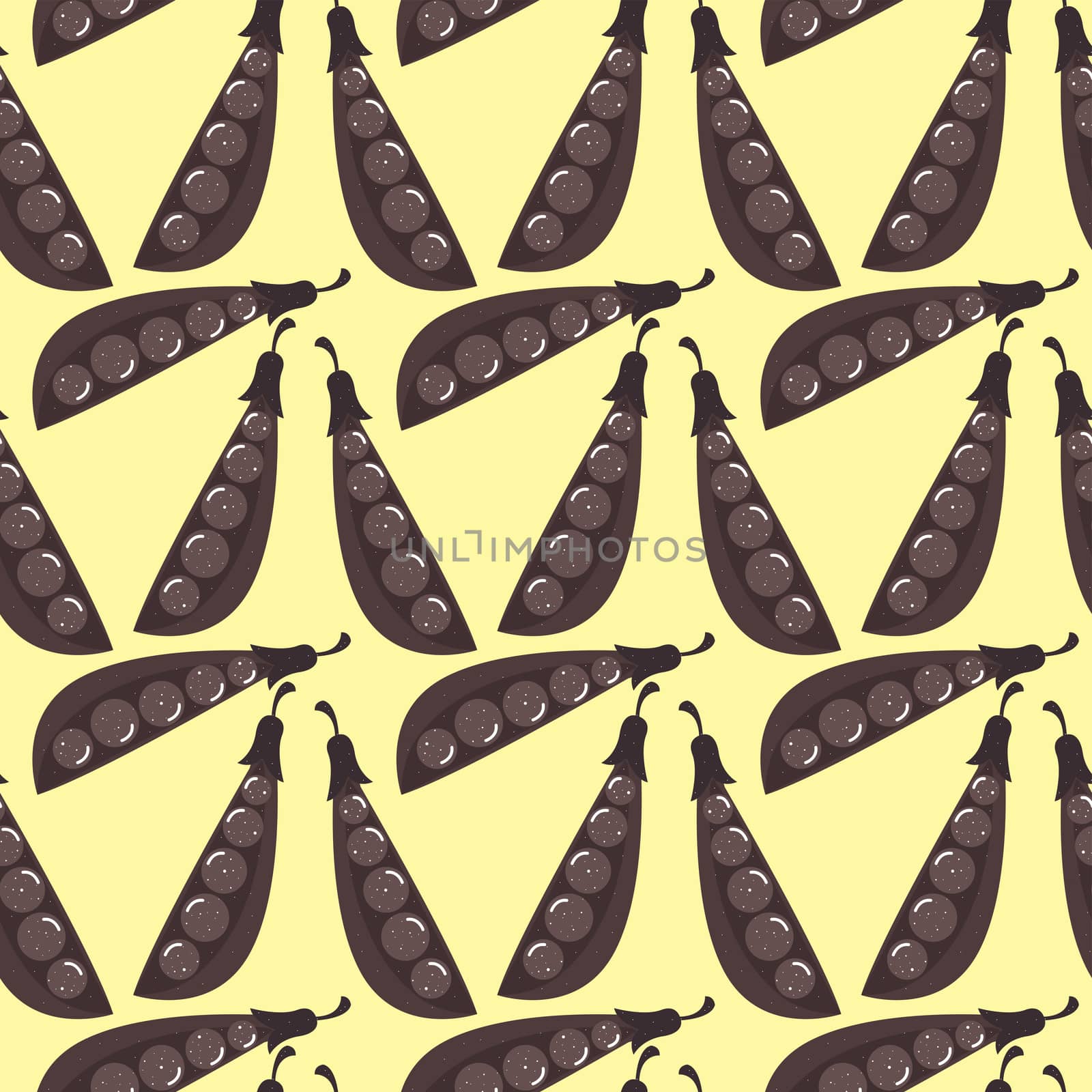 Peas pattern , illustration, vector on white background by Morphart
