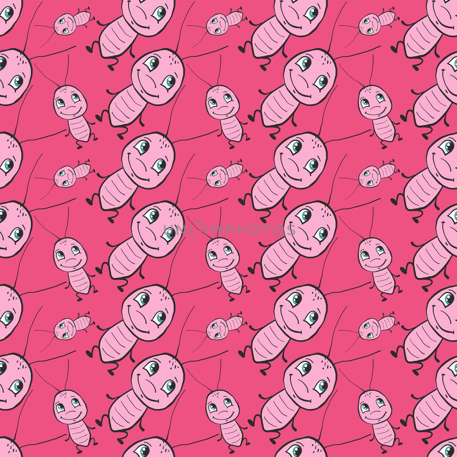 Cockroach pattern , illustration, vector on white background by Morphart