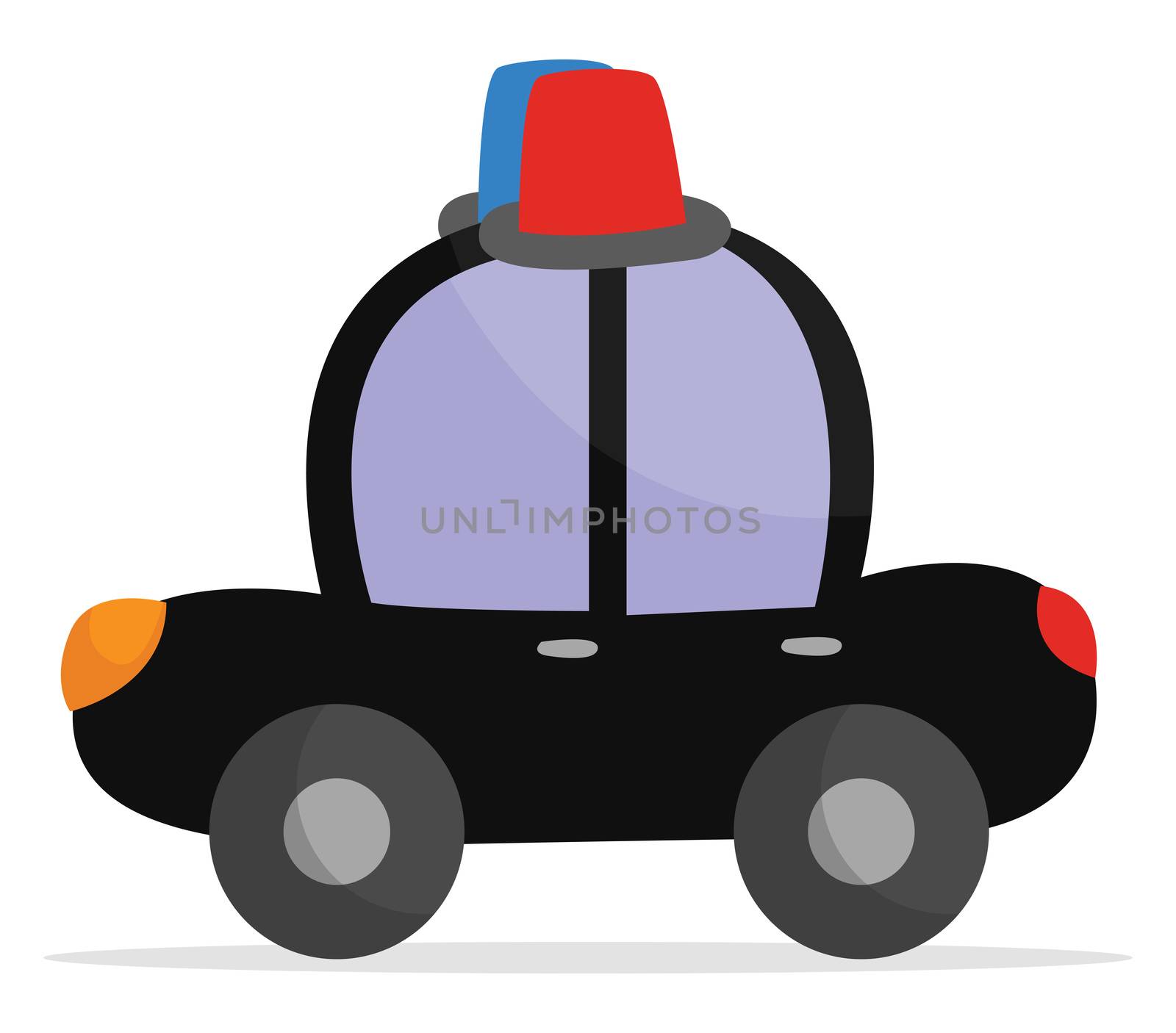 Police patrol , illustration, vector on white background by Morphart