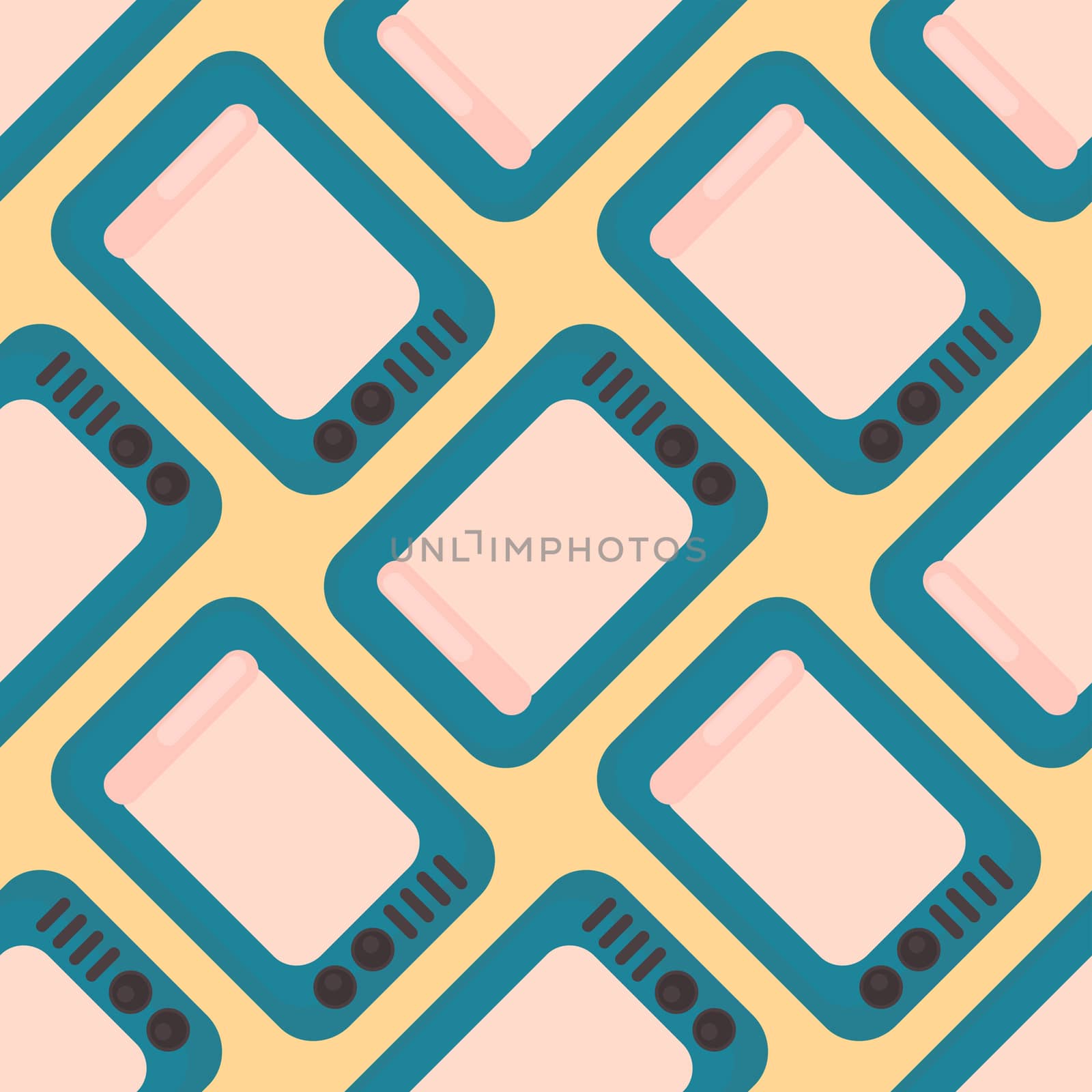 Microwaves pattern , illustration, vector on white background by Morphart