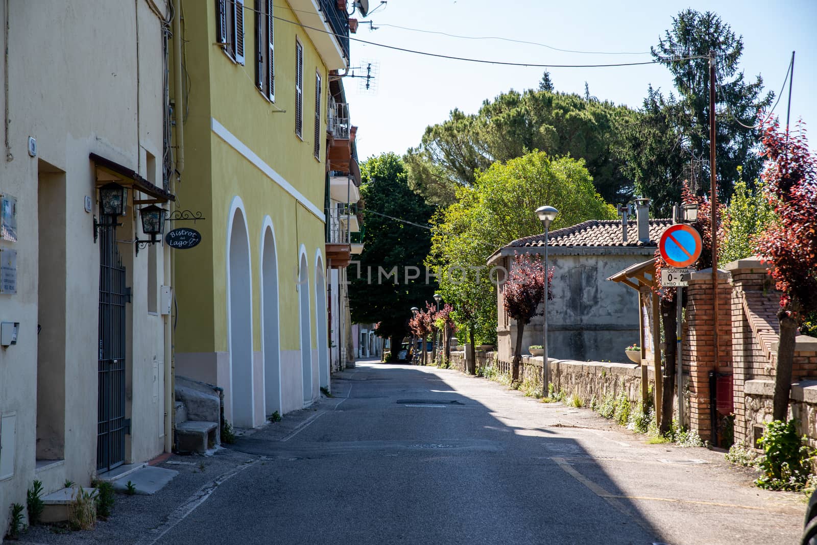 main street of the village of piediluco by carfedeph