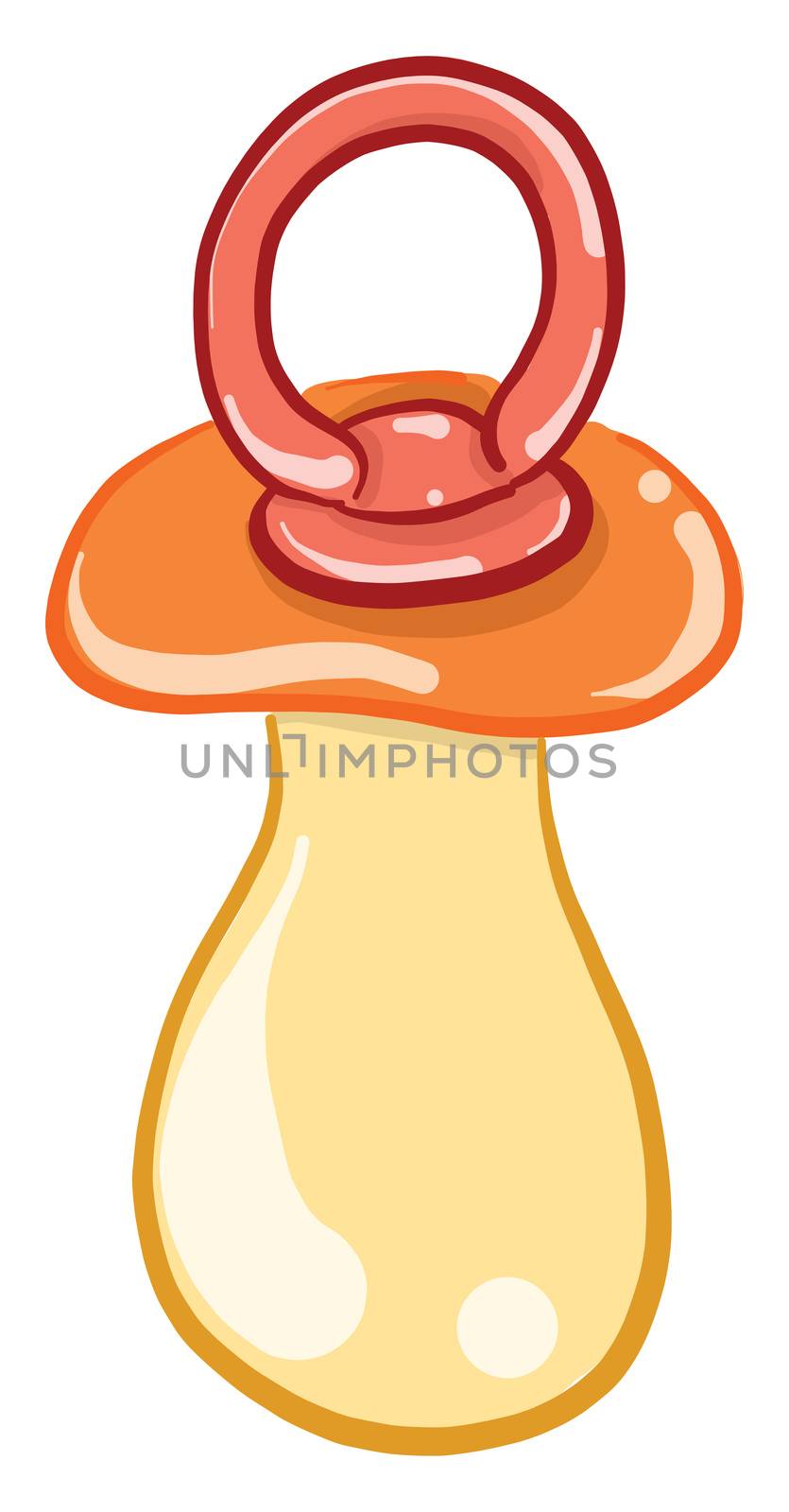 Baby nipple , illustration, vector on white background