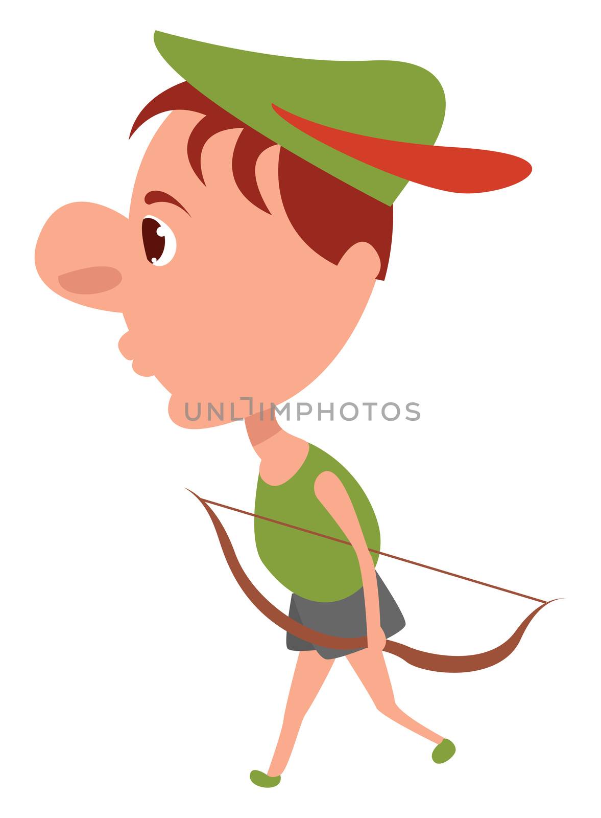 Robin Hood , illustration, vector on white background