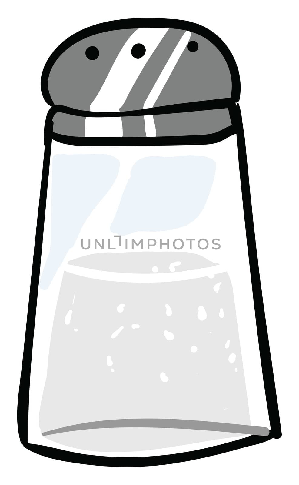 Salt shaker , illustration, vector on white background by Morphart