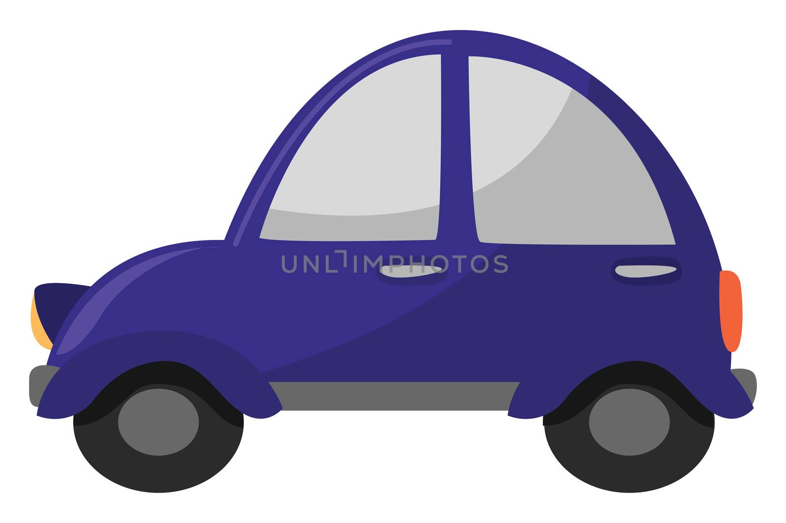 Small car , illustration, vector on white background