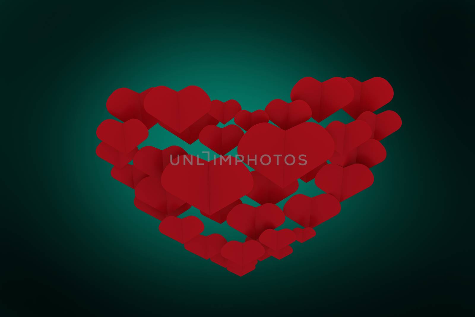 Composite image of love hearts by Wavebreakmedia