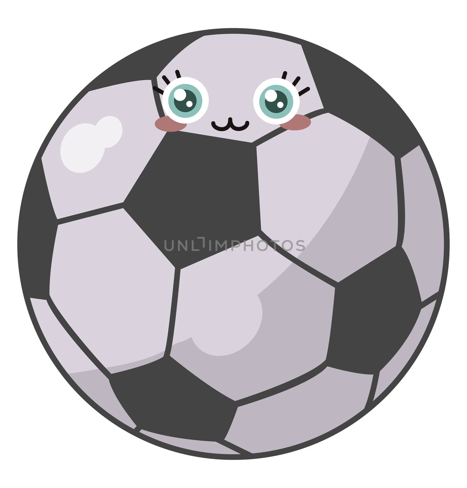 Football ball , illustration, vector on white background by Morphart