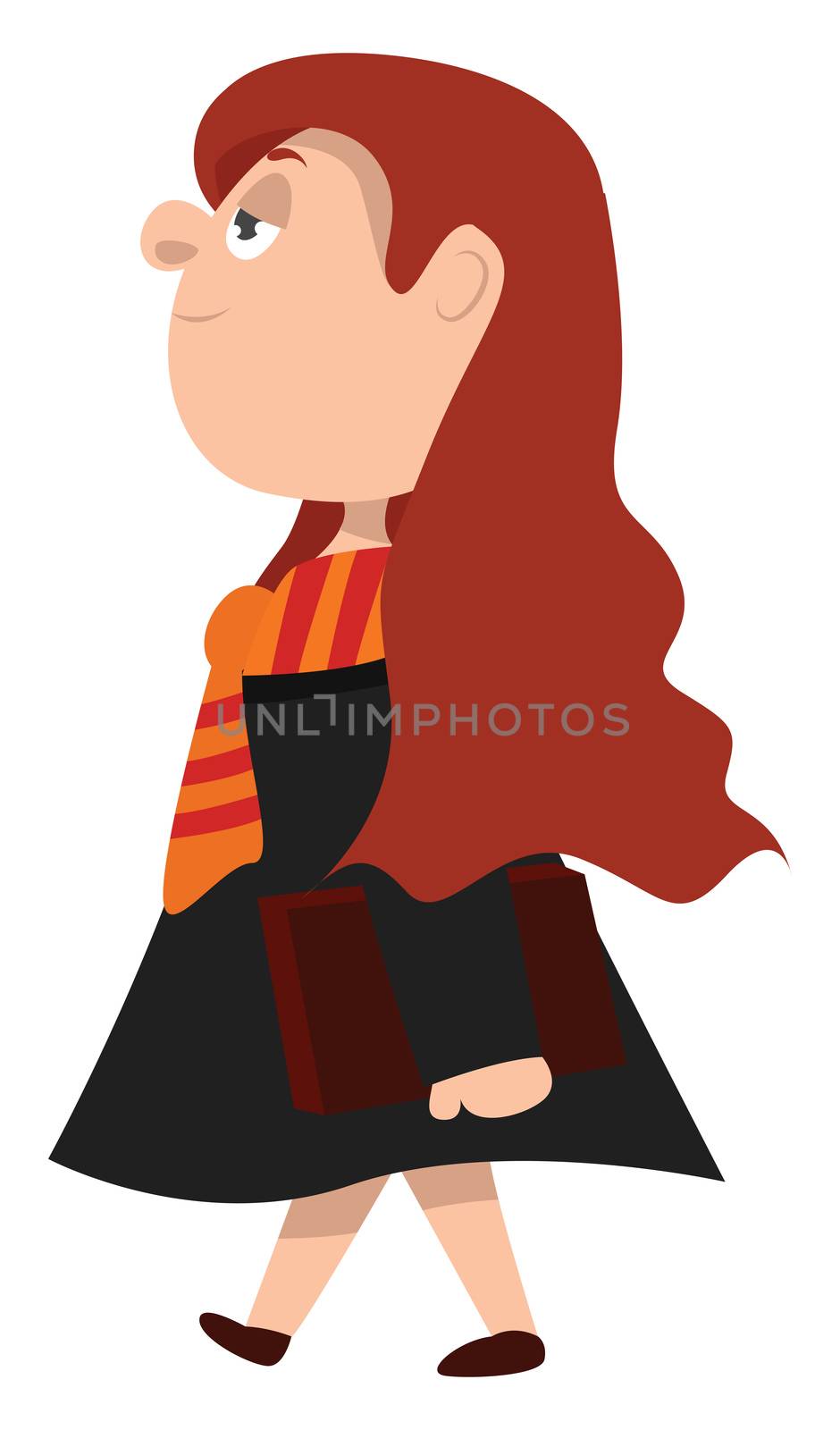 Hogwarts student , illustration, vector on white background