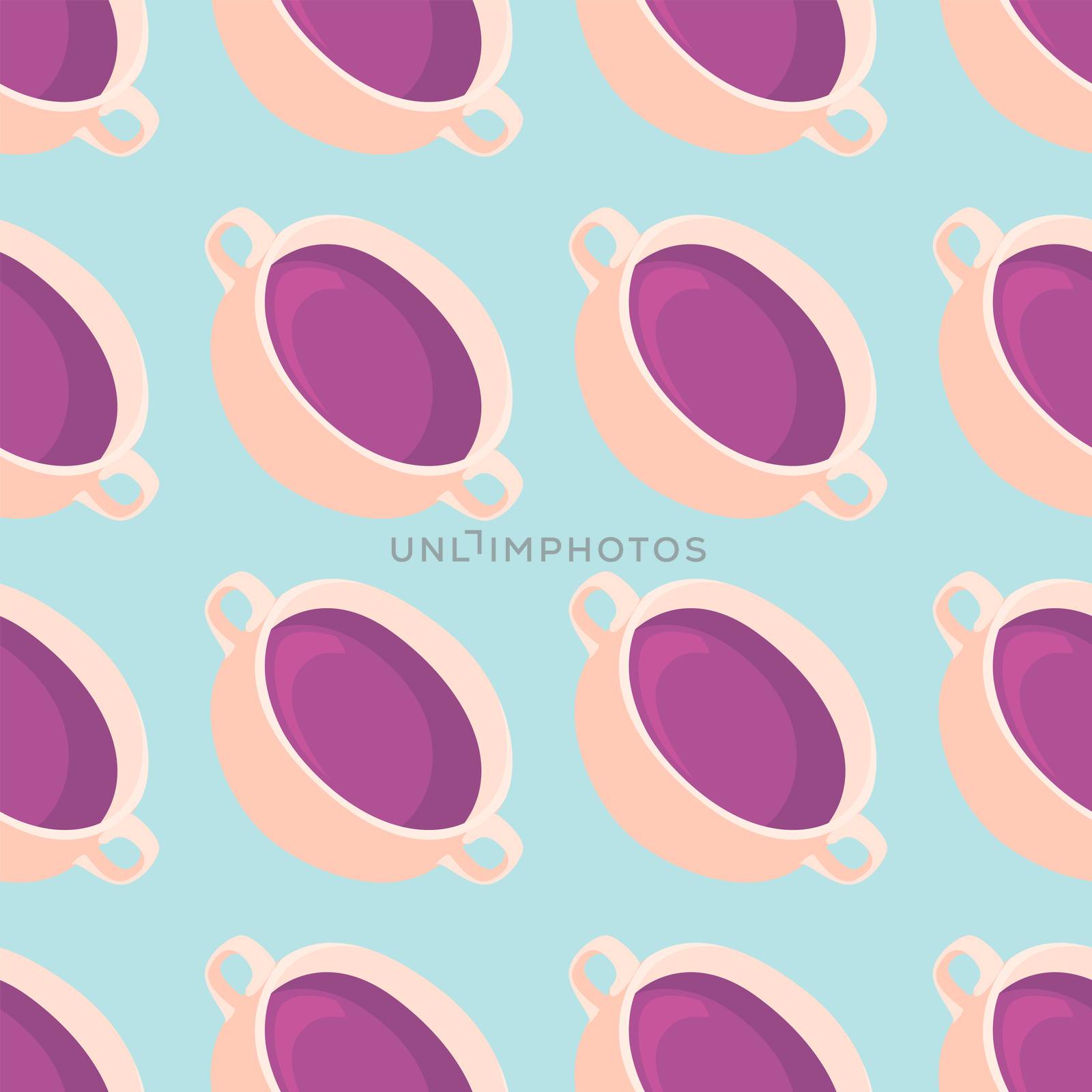 Soup pattern , illustration, vector on white background by Morphart