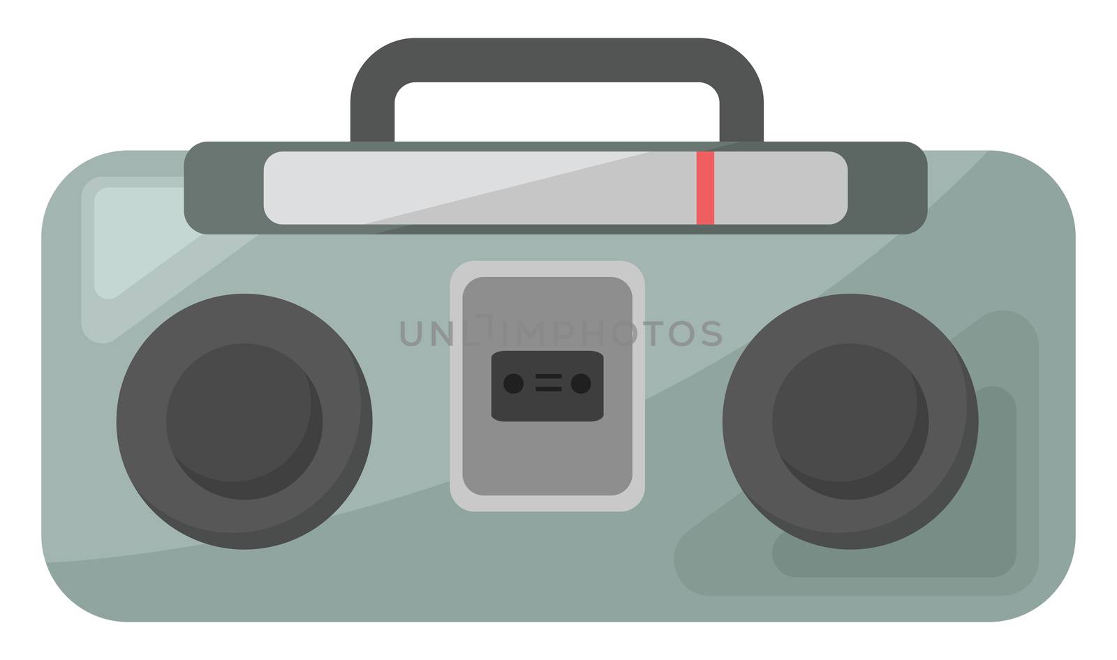 Old radio , illustration, vector on white background by Morphart