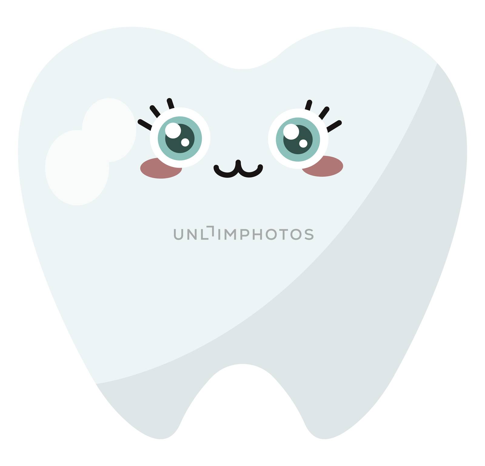 Cute tooth , illustration, vector on white background by Morphart
