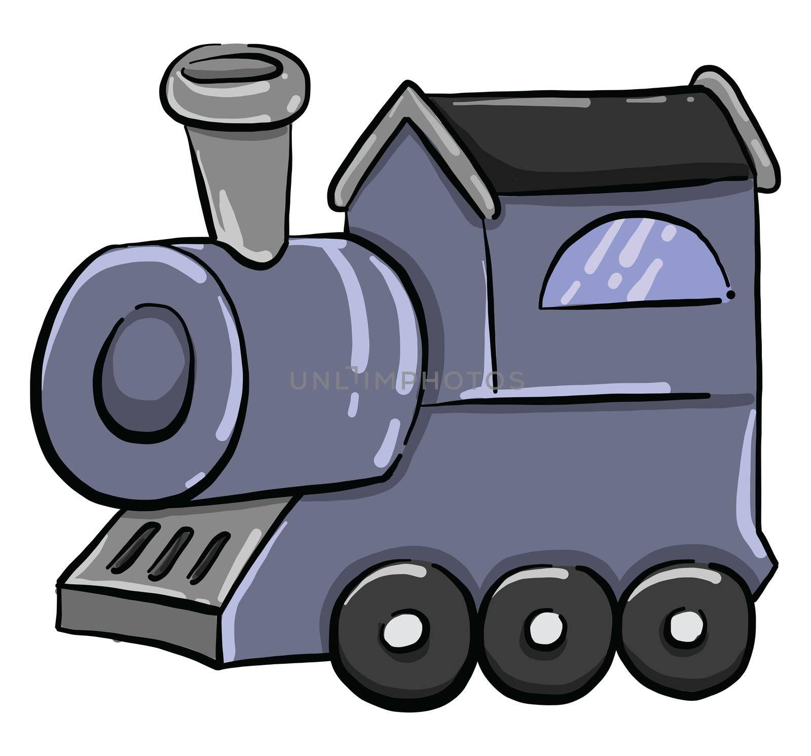 Train car , illustration, vector on white background by Morphart