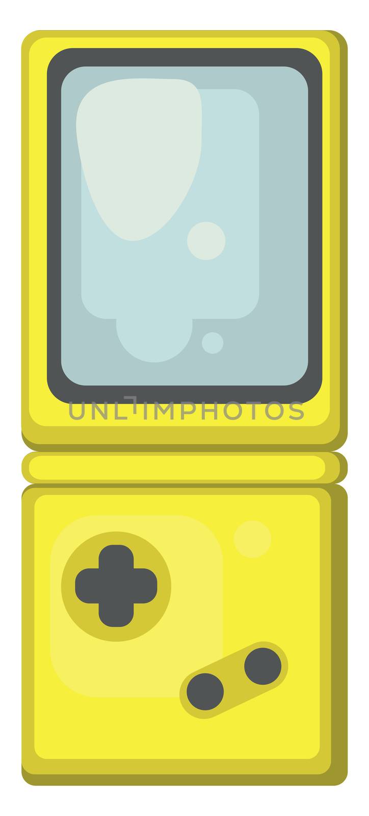 Yellow tetris , illustration, vector on white background