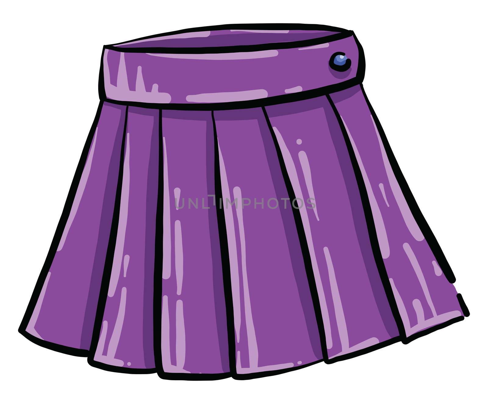 Purple woman skirt , illustration, vector on white background by Morphart