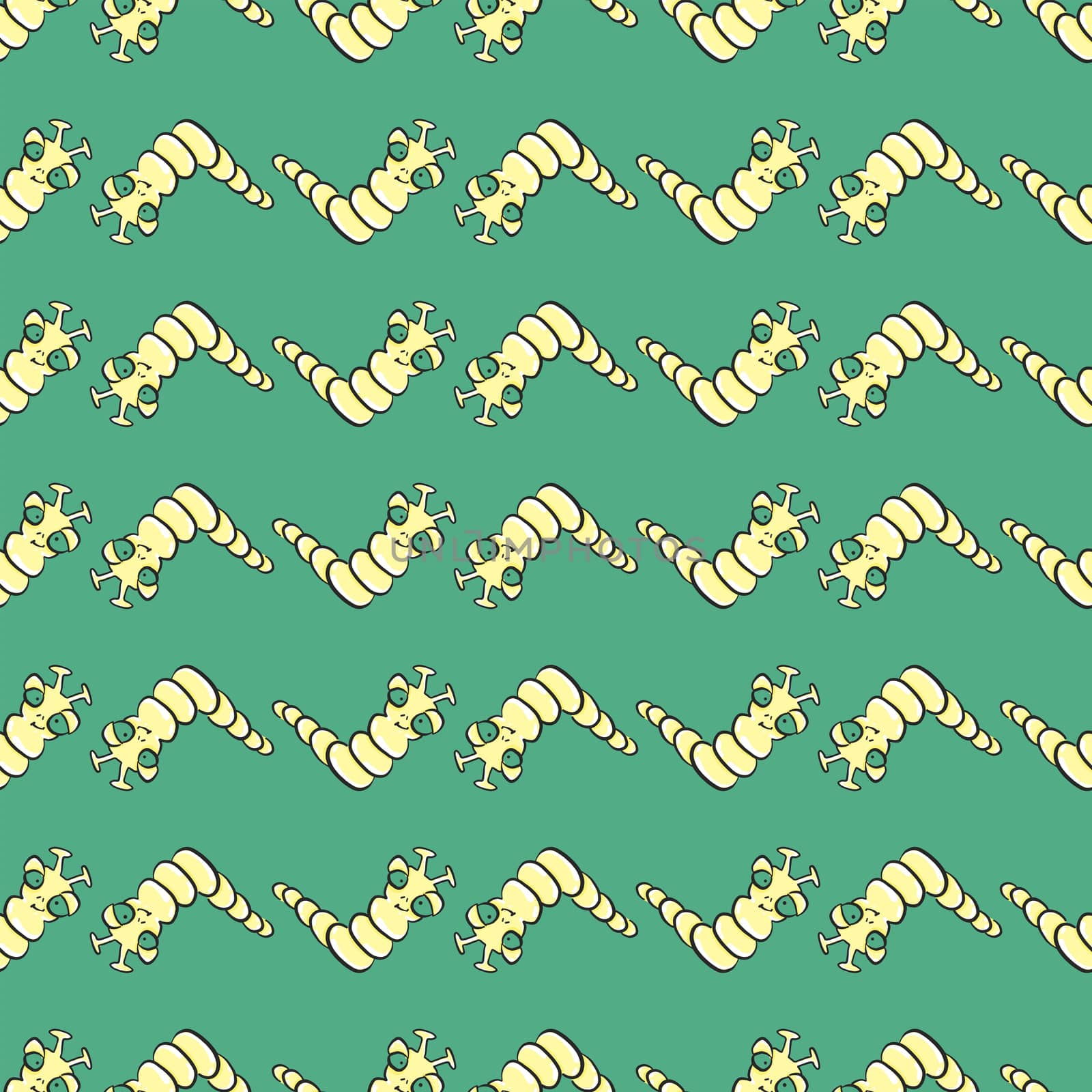 Worms pattern , illustration, vector on white background by Morphart