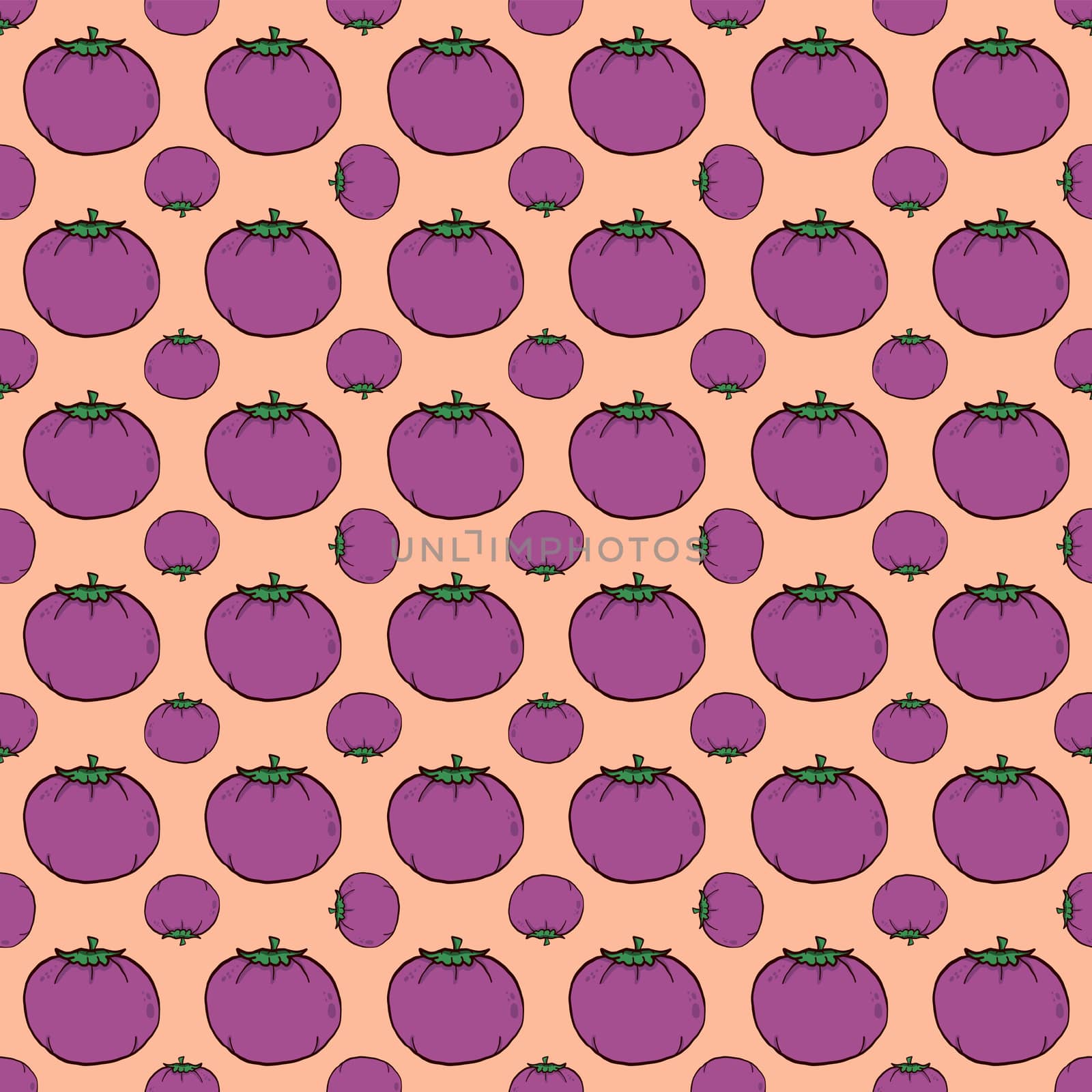 Tomato pattern , illustration, vector on white background by Morphart