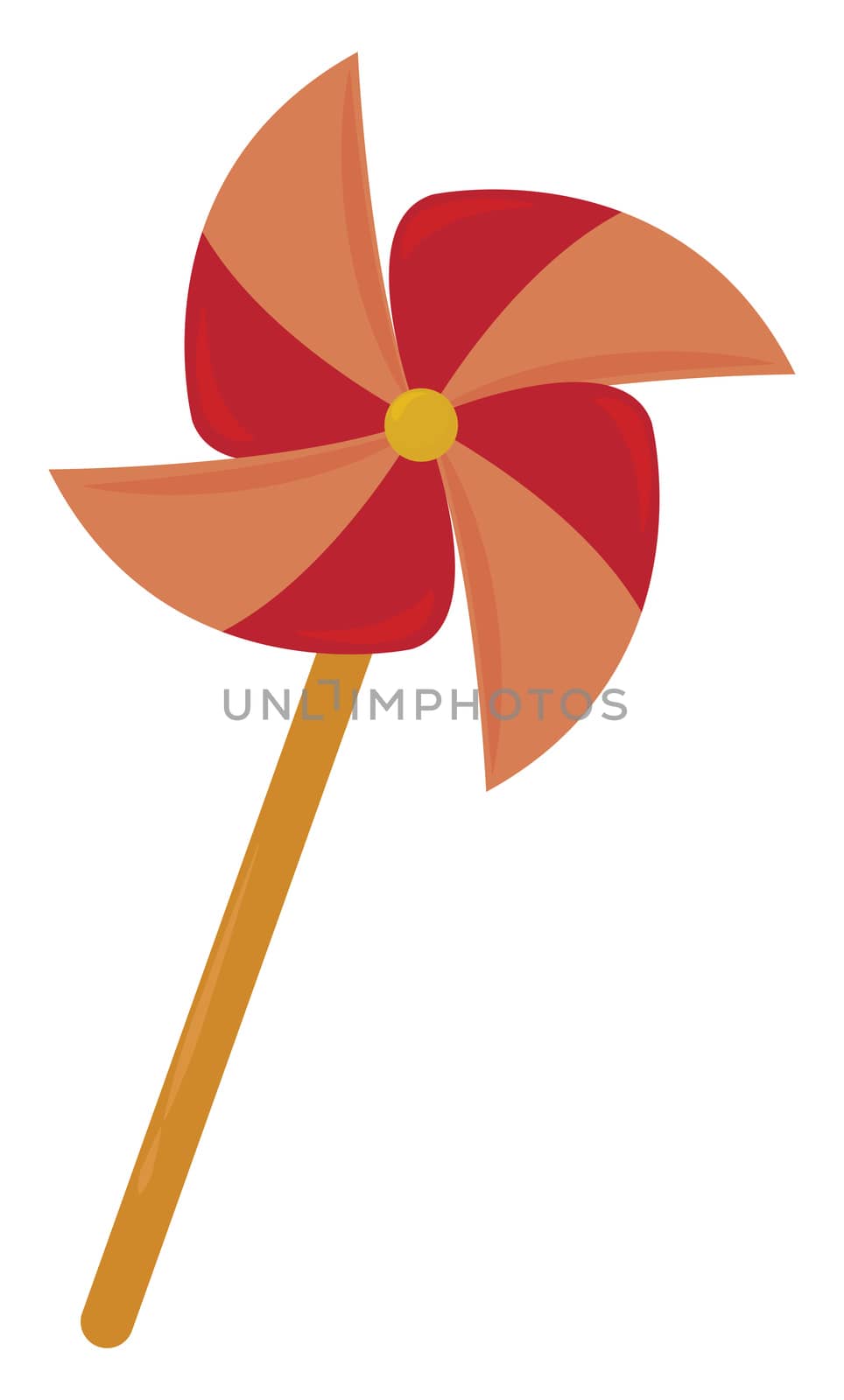 Wind turbine small , illustration, vector on white background by Morphart