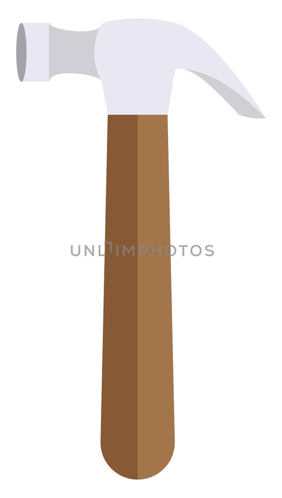 Claw hammer, illustration, vector on white background by Morphart