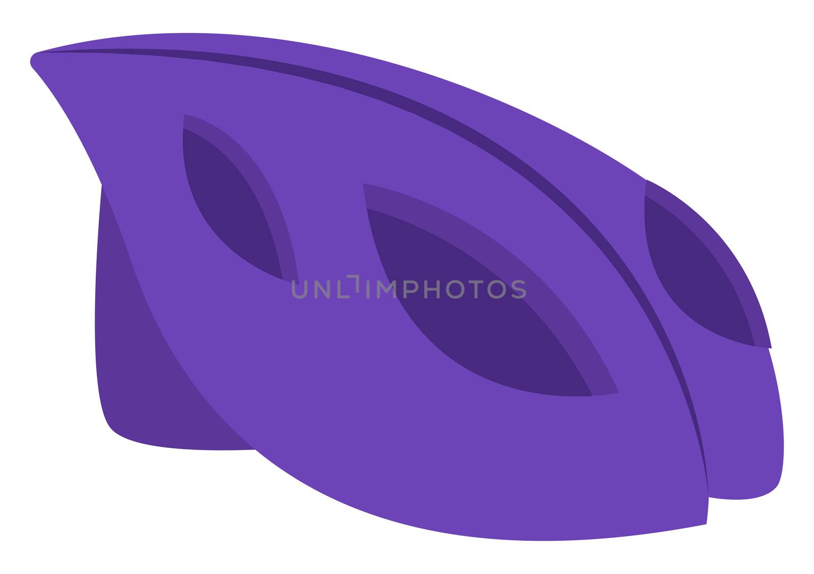 Purple bicycle helmet, illustration, vector on white background